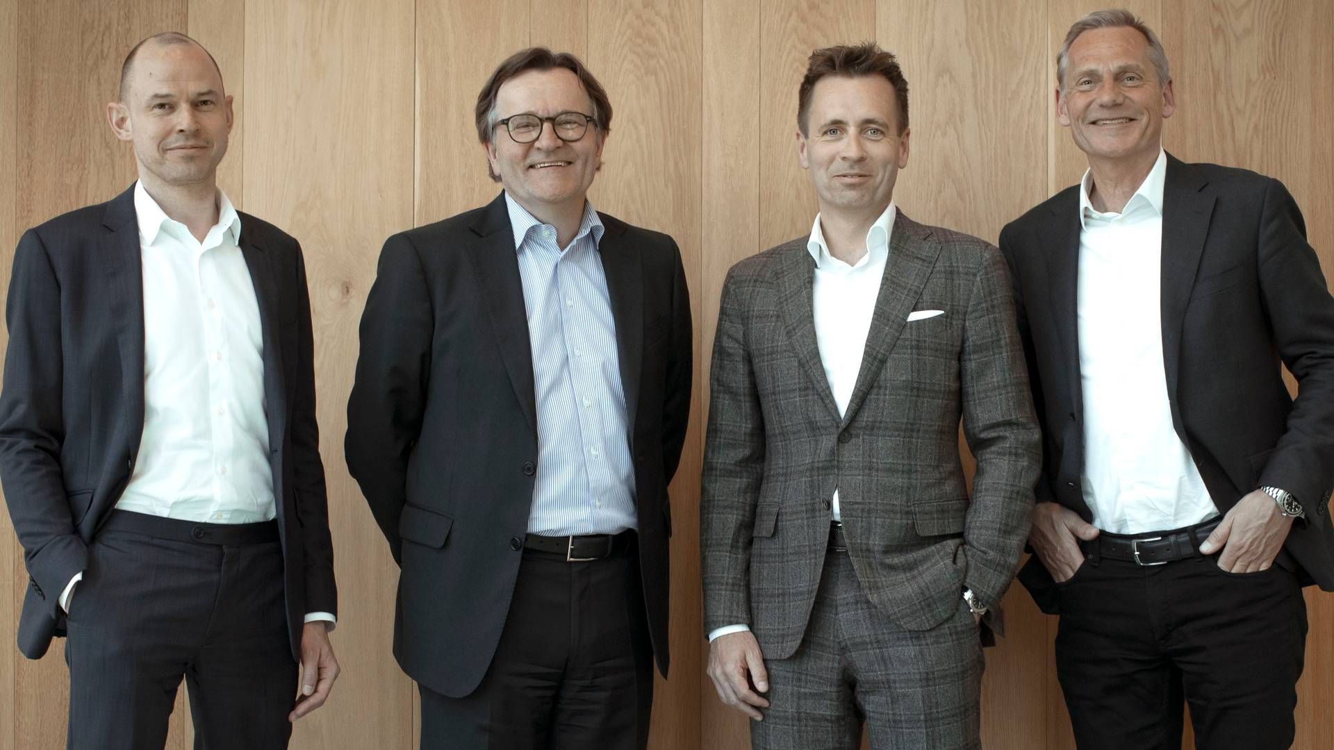 Koncenton-bestyrelsen, som den fremover tager sig ud: Fra venstre Lars Denkov, Eivind Kolding, Anders Marcus og Bo Rygaard. | Foto: PR