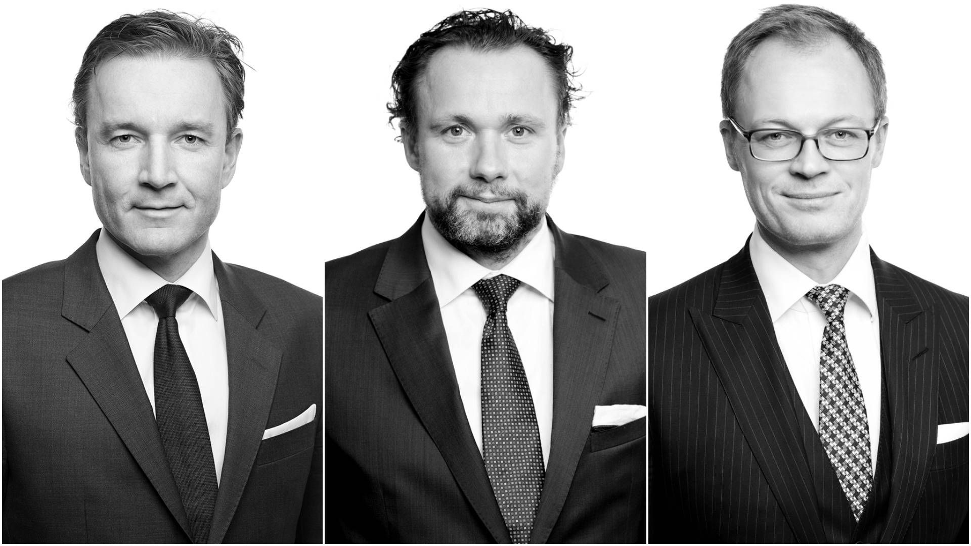 BAHR-partnerne Lars Knem Christie (t.v.), Geir Gustavsson og Robin Bakken. | Foto: BAHR