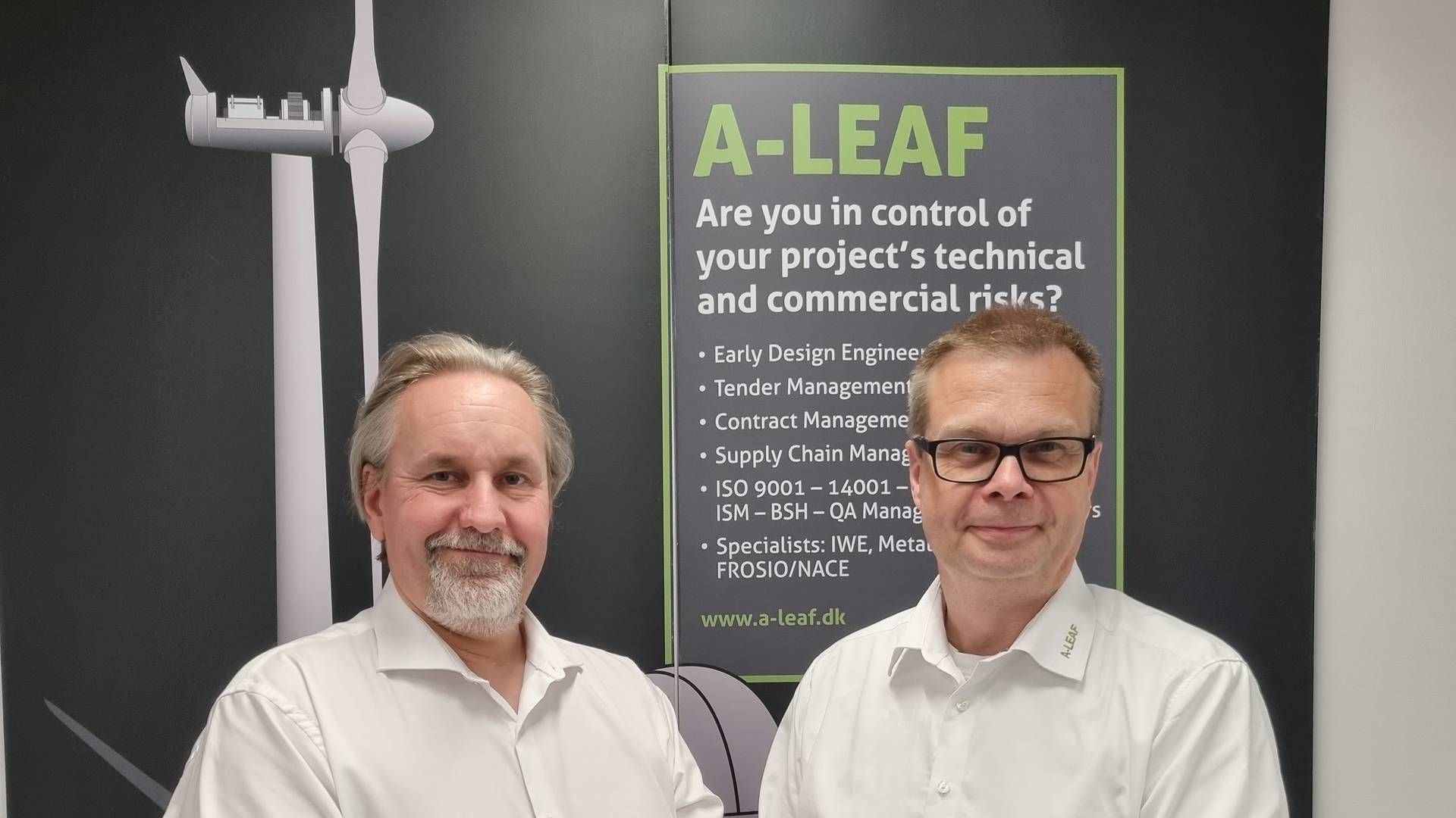 Anders G. Larsen, adm. direktør og Dan B. Jørgensen, driftsdirektør, A-Leaf. | Foto: A-Leaf