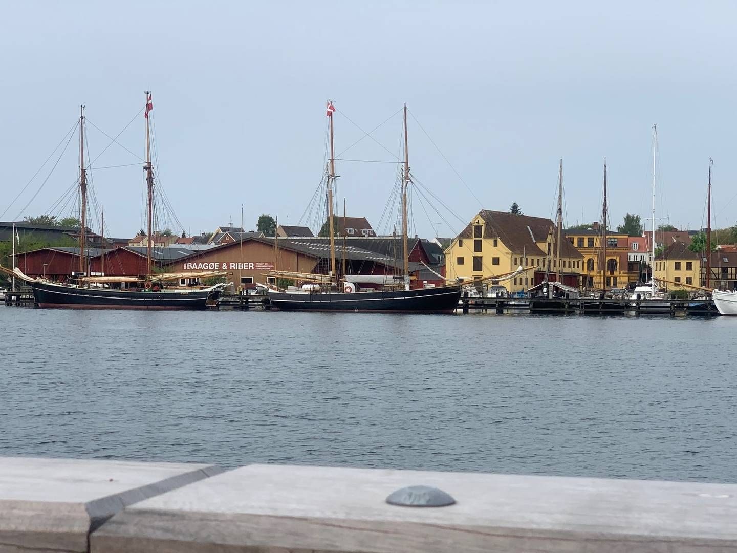 Udsigt ind mod Svendborg by set fra den åbne ø Frederiksø, hvor maritimt erhverv, turisme og kultur hører til. I vandet lige neden for kajen på billedet har det lokale øresvin i folkemunde kaldet ”Delle” sin fodringsplads. | Foto: Maja Tvilum / Watch Medier