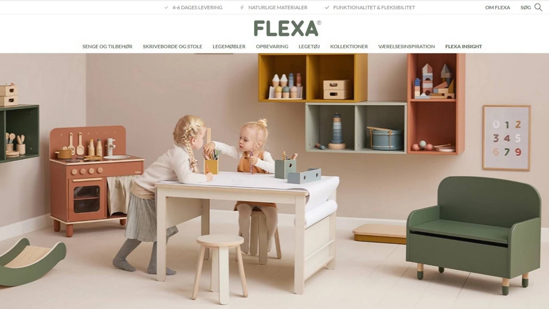 Flexa producerer og sælger børnemøbler og legetøj | Foto: Screenshot/Flexa