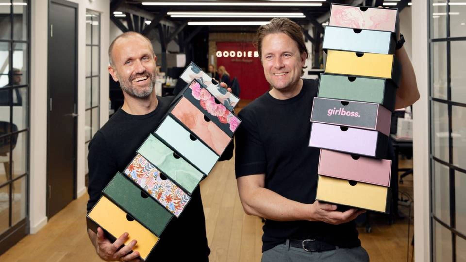Goodiebox-stifterne Rasmus Schmiegelow og Nikolaj Leonhard-Hjorth, der grundlagde firmaet i 2012 | Foto: Goodiebox