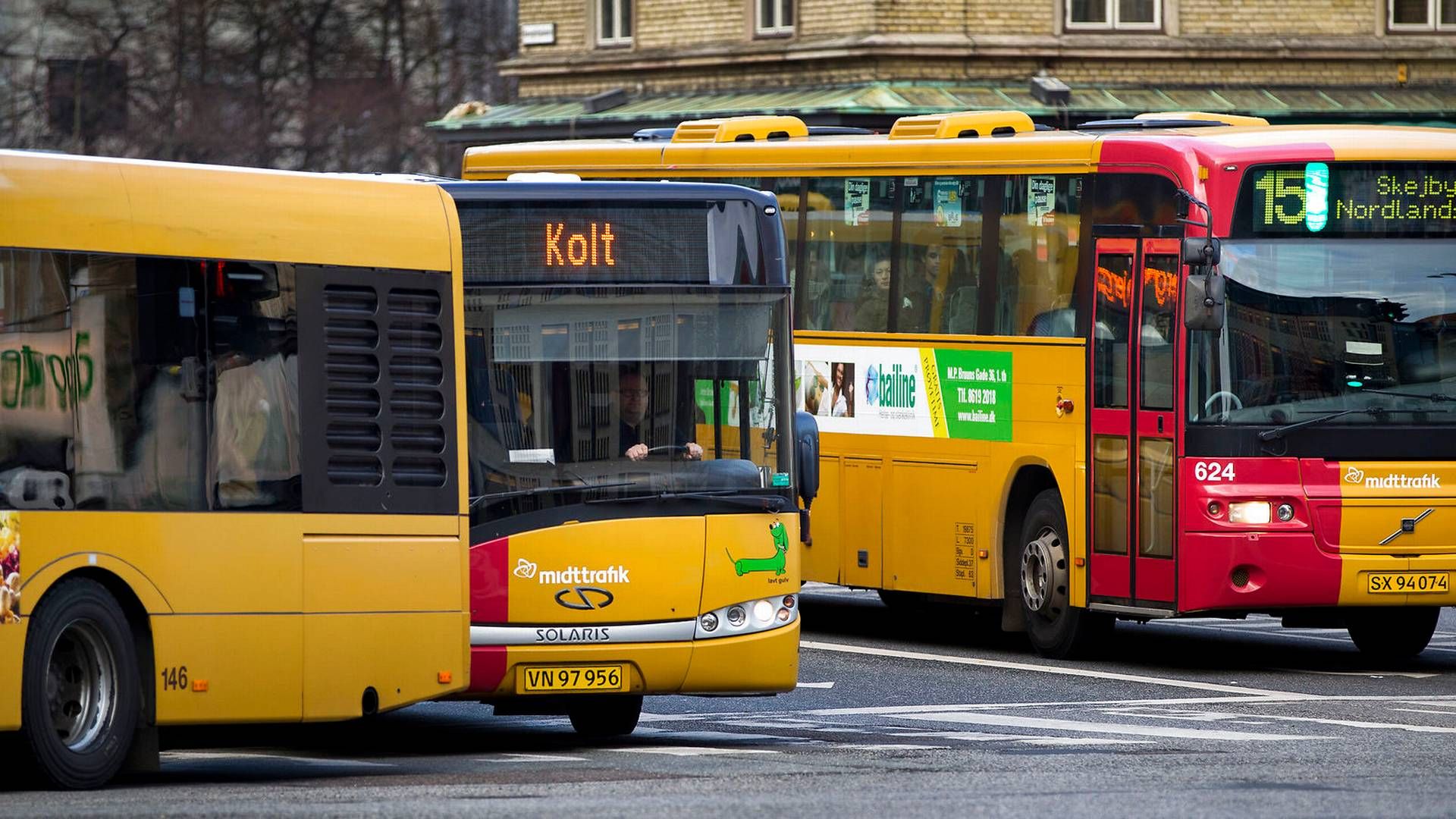 Spilreklamer i den offentlige transport er et stridspunkt. | Foto: Jan Dagø/Jyllands-Posten/Ritzau Scanpix