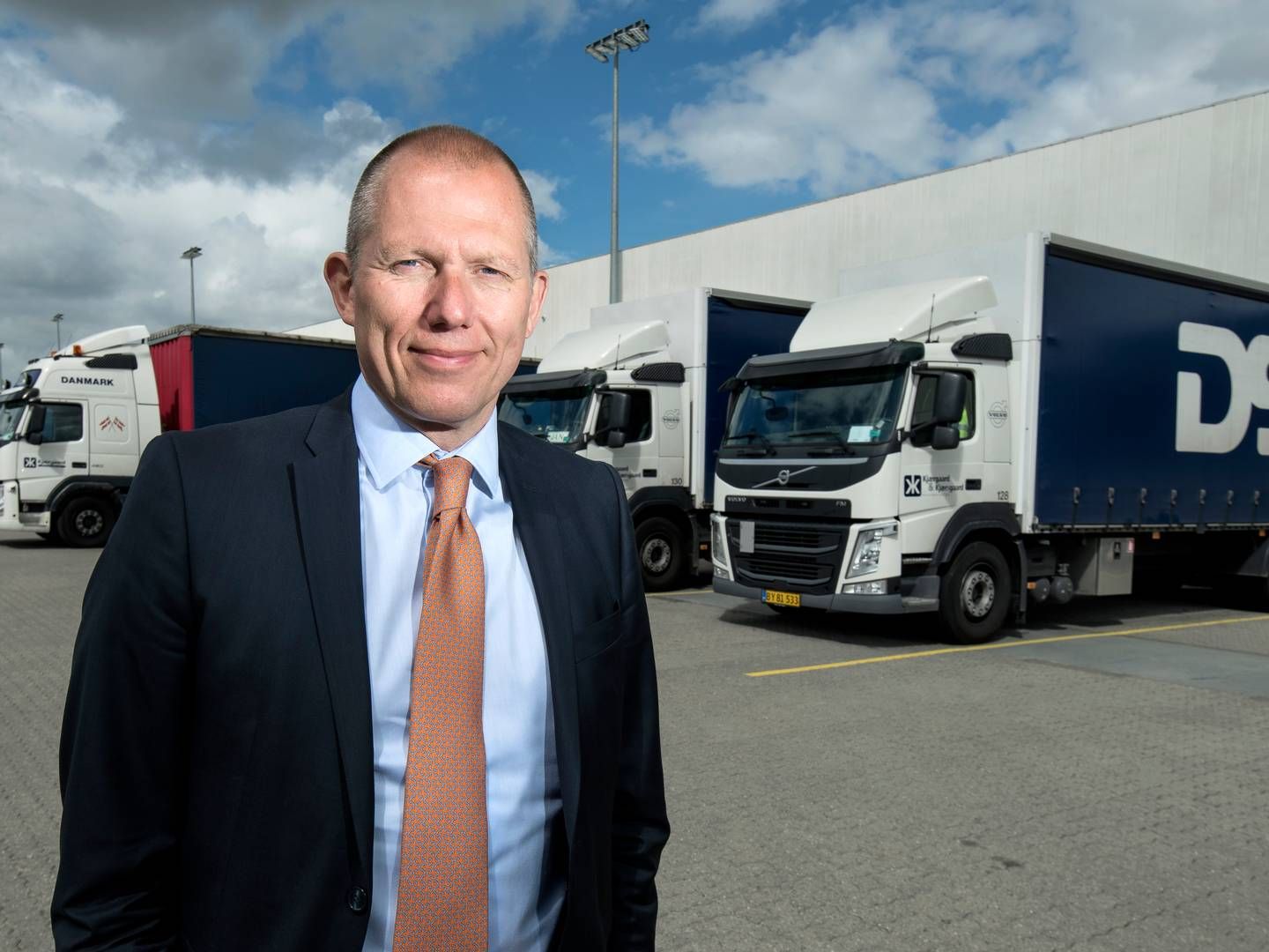 Jens Bjørn Andersen, topchef i DSV, holder oplæg på tirsdagens kapitalmarkedsdag i selskabet. | Foto: Lars Krabbe/Foto: Lars Krabbe/Ritzau Scanpix