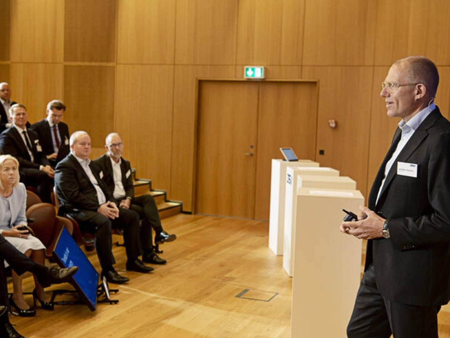 Jens Bjørn Andersen, topchef i DSV, på selskabets kapitalmarkedsdag i hovedkvarteret i Hedehusene | Foto: DSV / PR