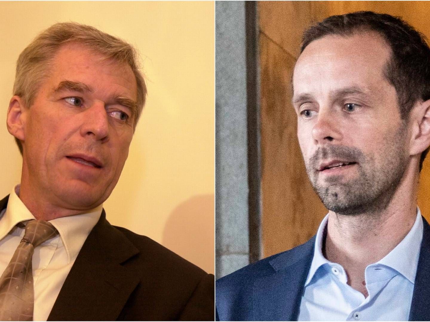 LEVERTE NOTAT i 2015: Daværende styreleder Bernt Stilluf Karlsen i Ruter og Hallstein Bjercke. | Foto: Knut Fjeldstad / NTB og Stian Lysberg Solum / NTB. Collage: EiendomsWatch