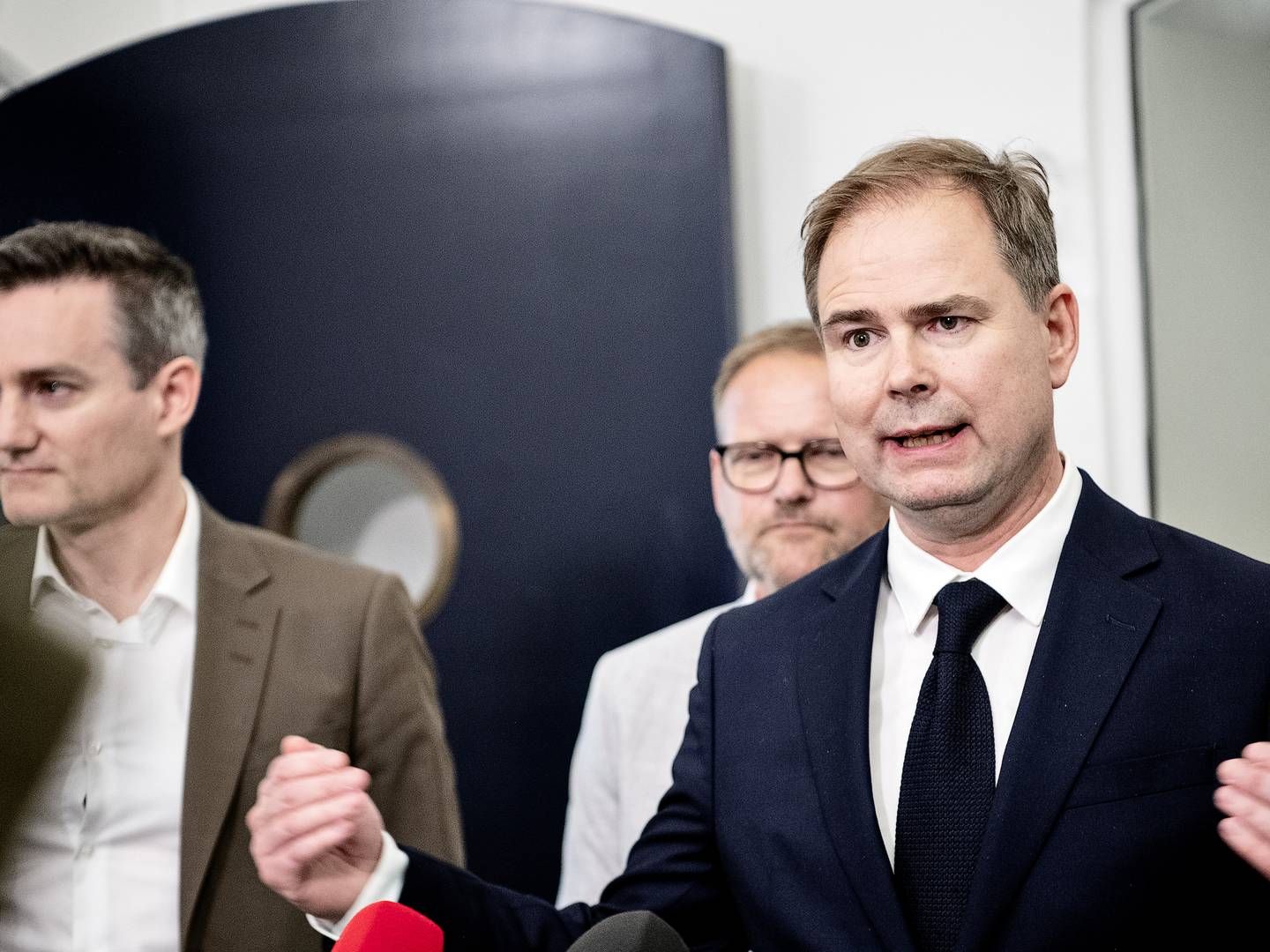 Finansminister Nicolai Wammen på pressemøde om SAS. | Foto: NILS MEILVANG