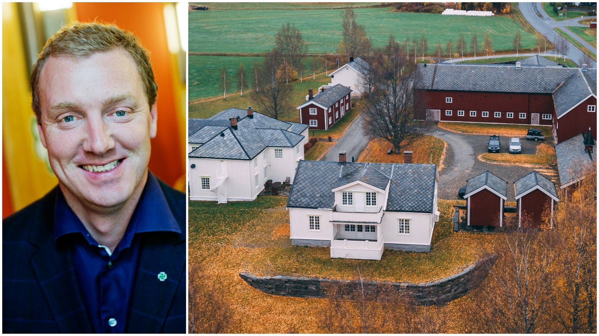 FORETREKKER NORSEK EIERE: Senterparti-politiker Tomas Iver Hallem ønsker at staten kjøper eiendommen, og at den deretter splittes opp og selges til ulike norske aktører. | Foto: Senterpartiet og Meraker Brug