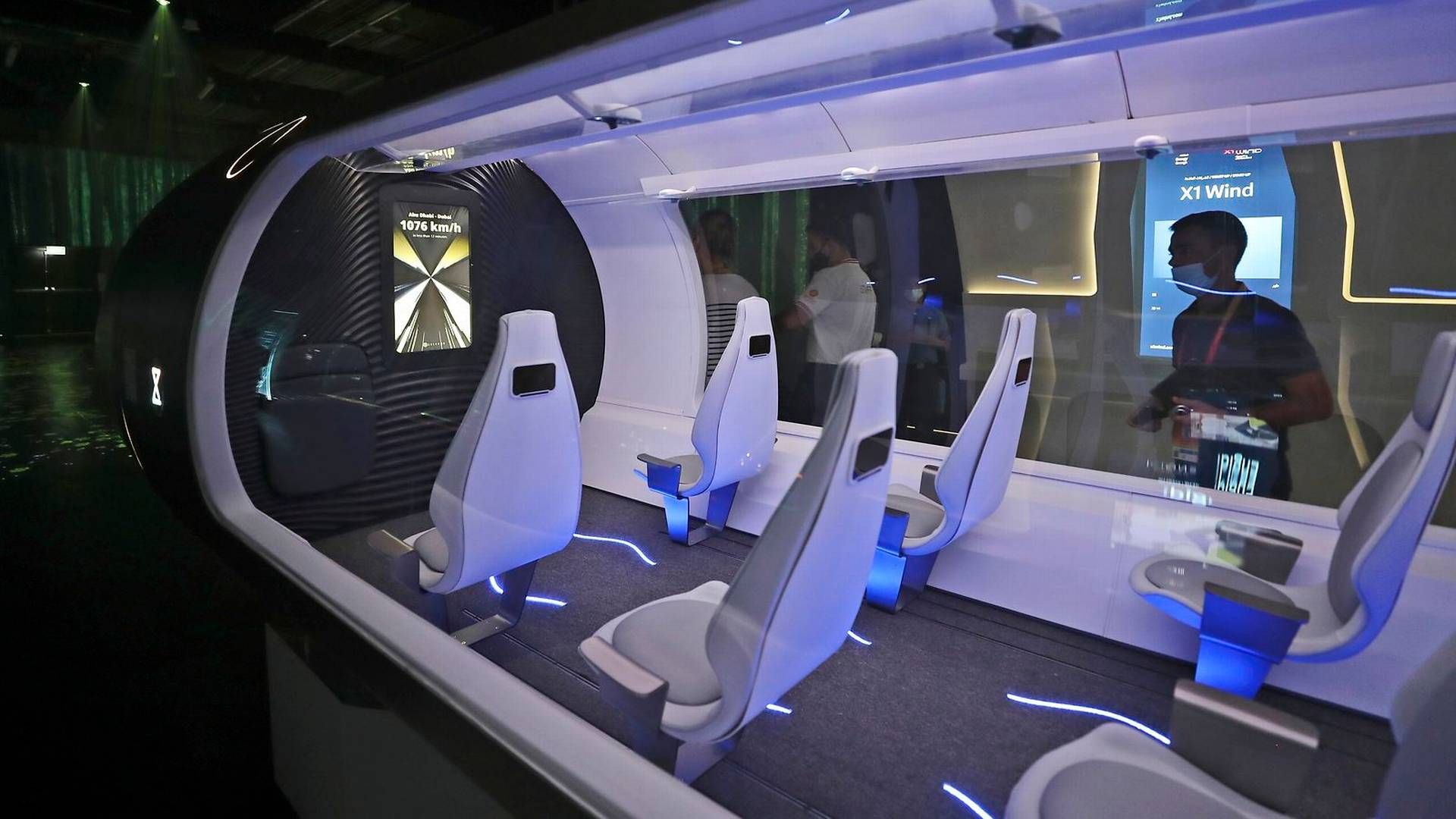 Hyperloop til passagerer kan muligvis komme til at se således ud. | Foto: Kamran Jebreili/AP/Ritzau Scanpix