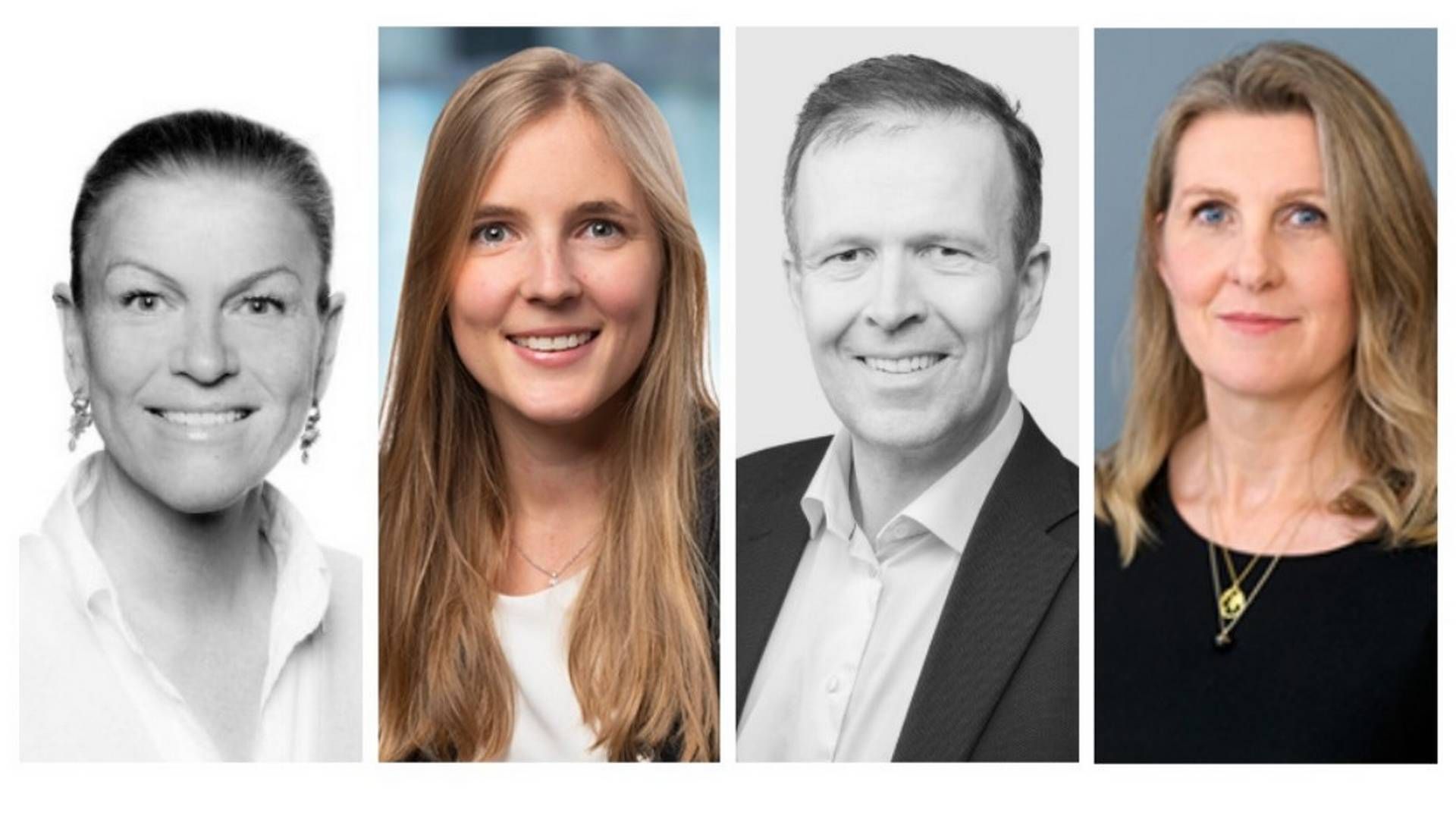 TAR IMOT INTERNS: Marianne Johannessen (Malling), Victoria Tichit (Pangea), Hans Petter Skogstad (CW Realkapital) og Hilde Rusnes (CBRE). | Foto: Selskapet