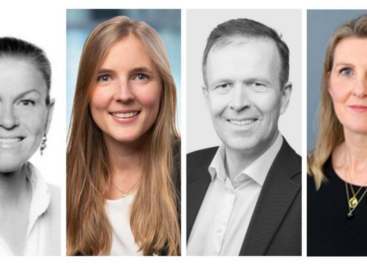 TAR IMOT INTERNS: Marianne Johannessen (Malling), Victoria Tichit (Pangea), Hans Petter Skogstad (CW Realkapital) og Hilde Rusnes (CBRE). | Foto: Selskapet