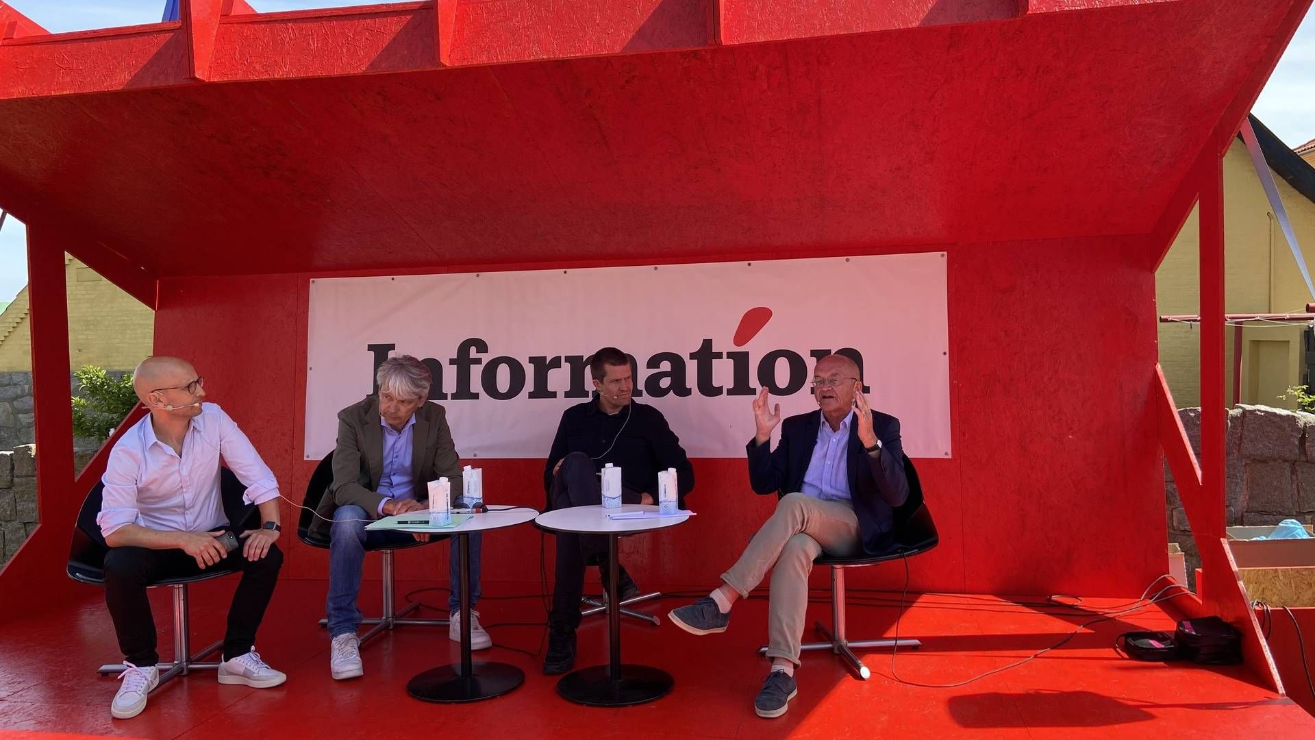 Torben Möger Pedersen (far right) at his first debate at this year's Folkemødet. | Photo: Anne Louise Houmann
