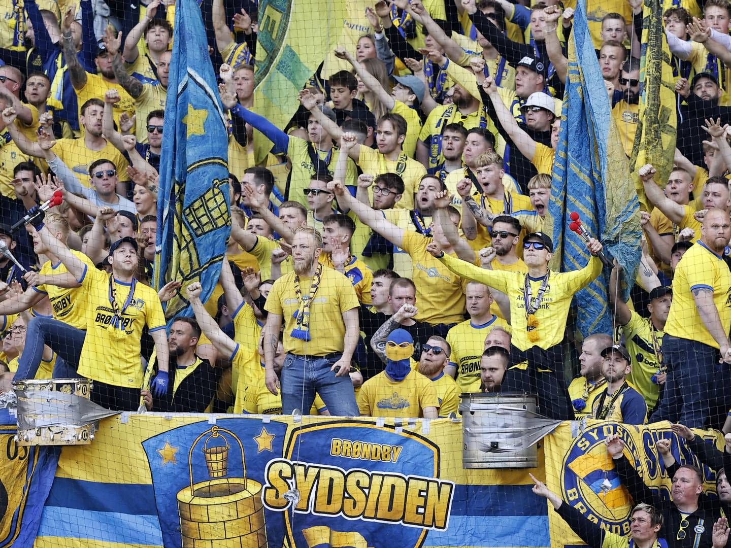 Fodboldfans på Brøndby Stadion 22. maj. | Foto: Jens Dresling