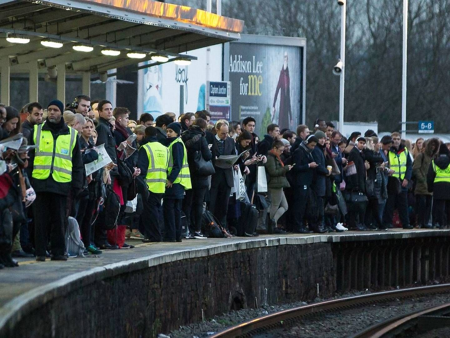 Billedet er fra en tidligere strejke på den britiske jernbane i 2017. | Foto: Daniel Leal/AFP/Ritzau Scanpix
