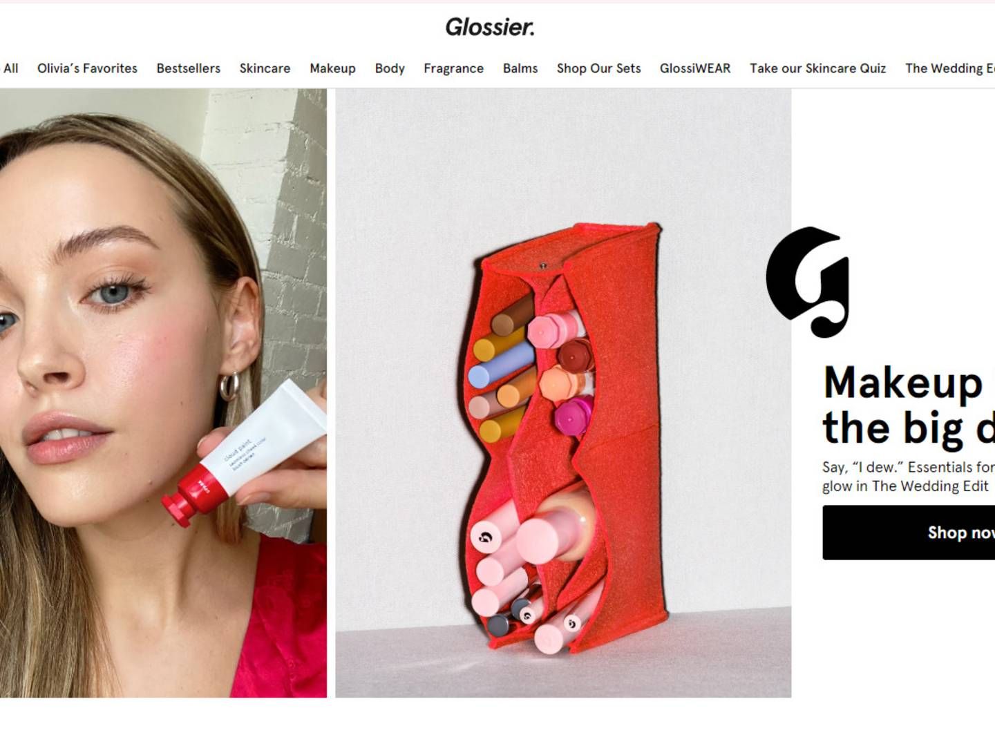 Amerikanske Glossier startede sin danske webshop op i 2018. | Foto: Screendump/Glossier