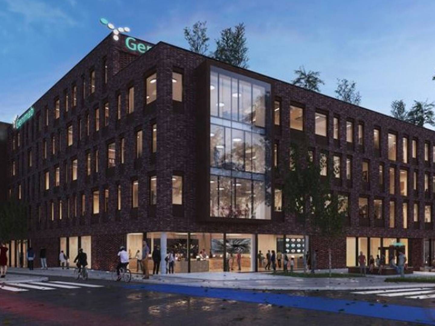 Hjørneejendommen i Valby er en af to kontorbygninger, som NCC opfører, og hvor den ene nu får Industriens Pension som ejer. | Foto: PR-visualisering: Dissing+Weitling Architecture