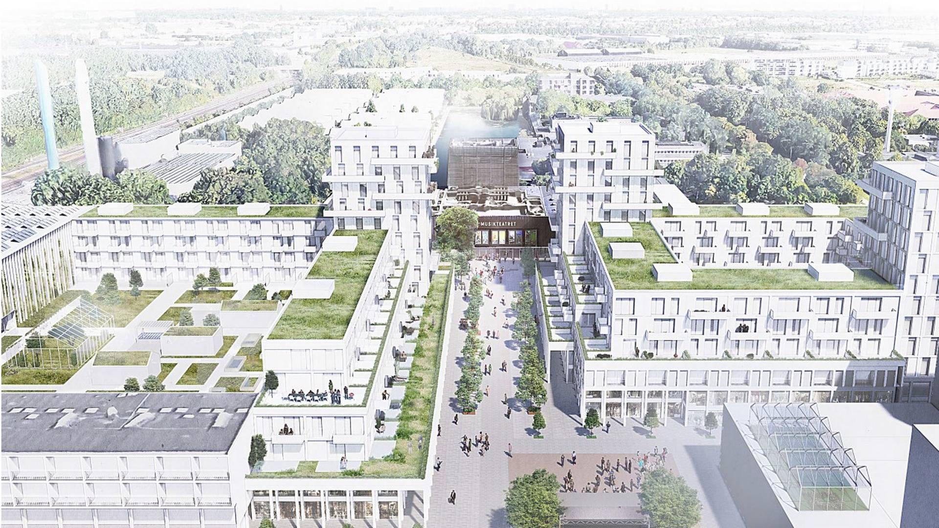 Sådan kan fremtidens Albertslund Centrum komme til at se ud. | Foto: PR-visualisering: Citycon / Urban Power