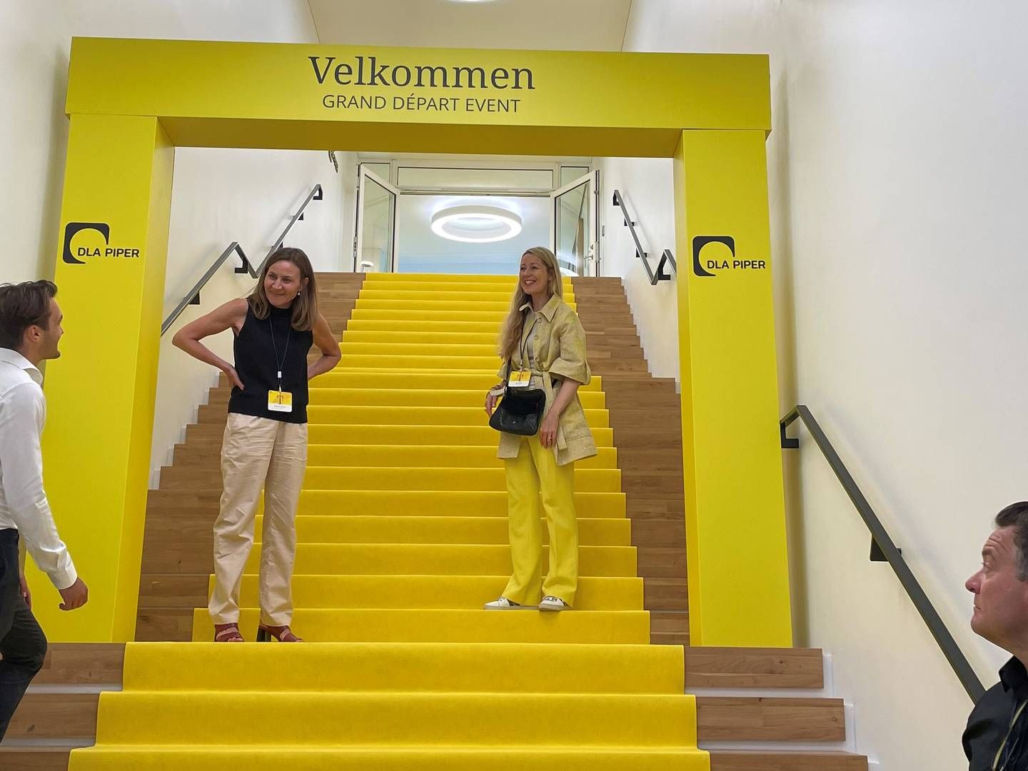 Den gule løber er rullet ud hos DLA Piper, der afholder stort Tour de France-event. | Foto: PR