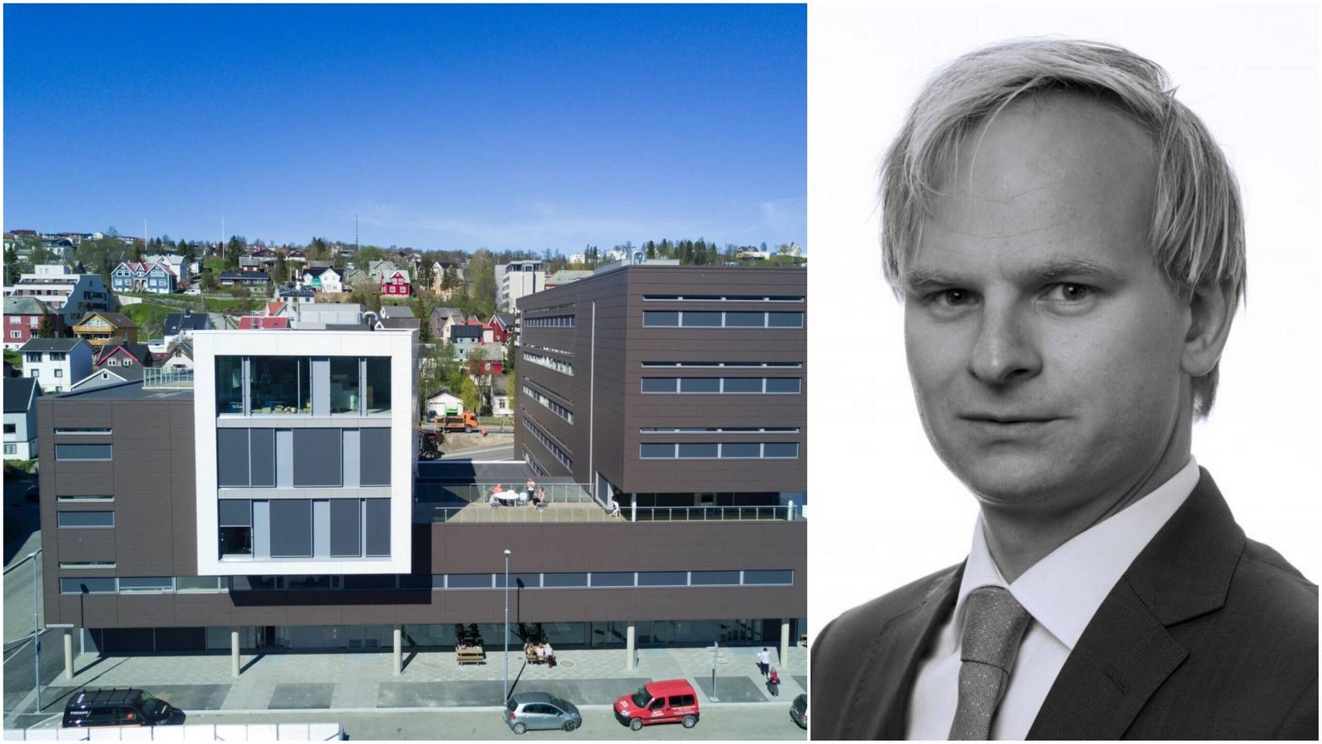 KJØPER I TROMSØ: Administrerende direktør Magnus Brath Lund i Njord Alternative Investments har ssikret seg Polarkanten. | Foto: JR Arkitekter og Njord Alternative Investments. Collage: EiendomsWatch