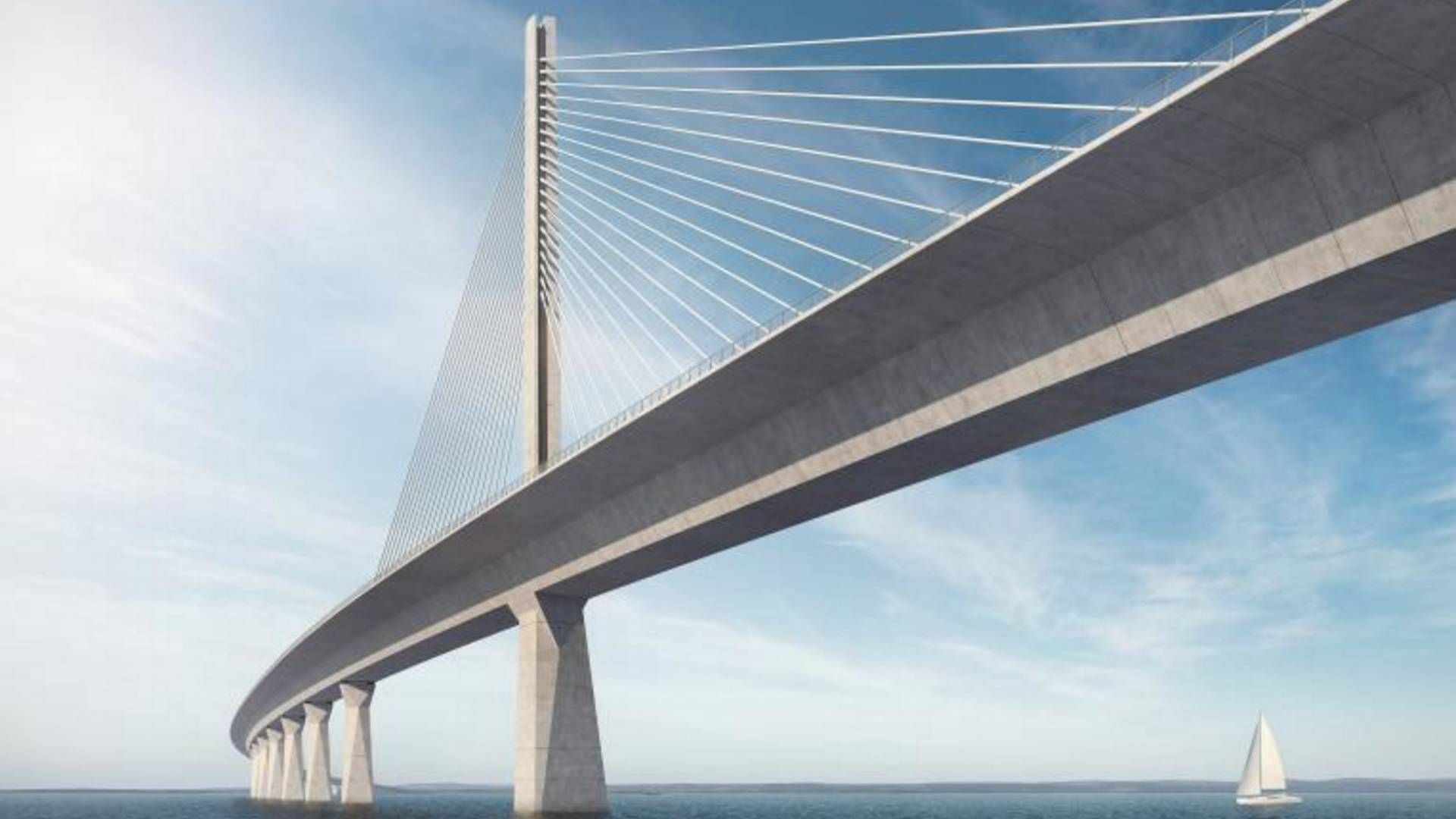 Visualisering af Storstrømsbroen. | Foto: Vejdirektoratet/PR