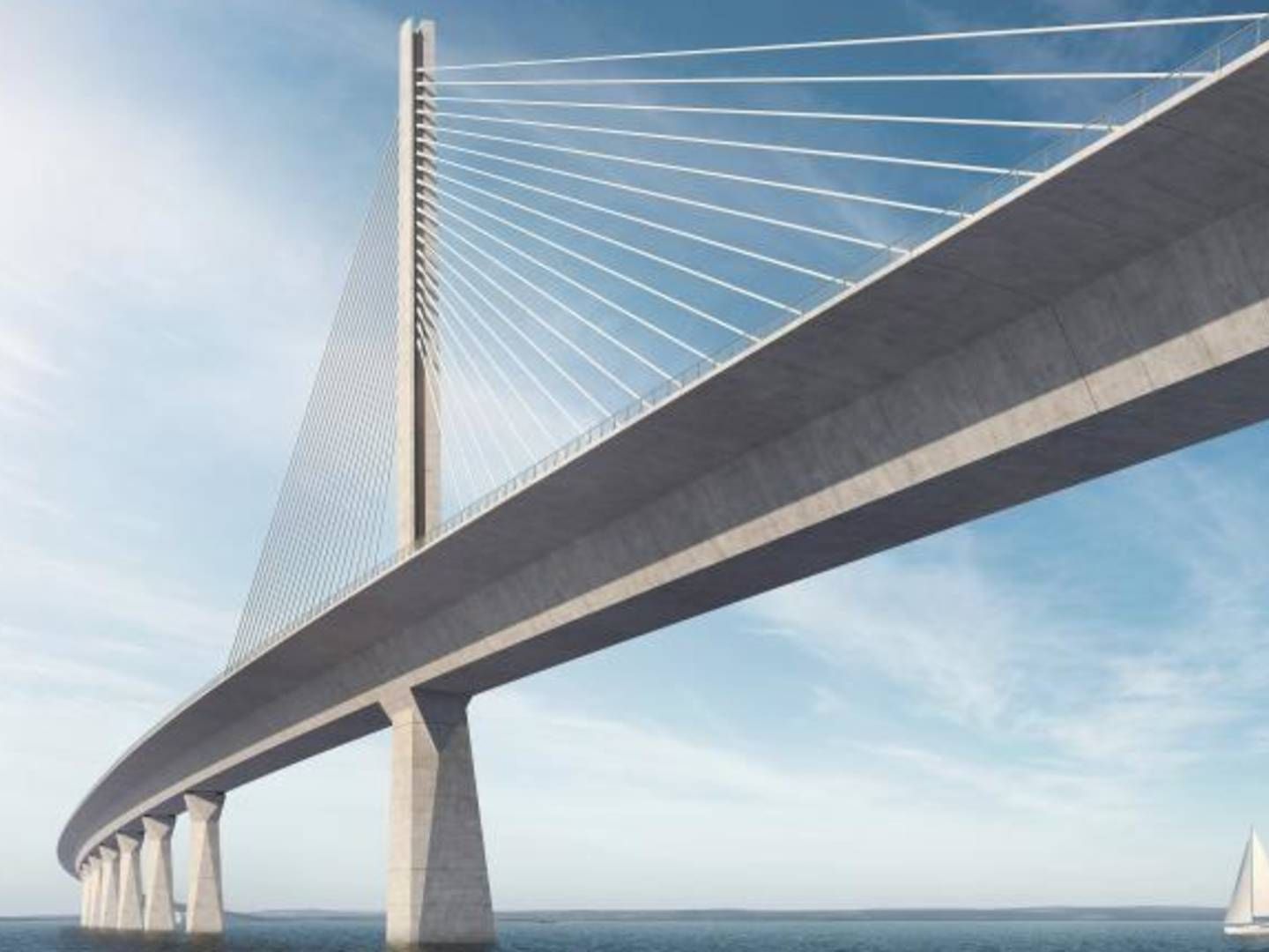 Visualisering af Storstrømsbroen. | Foto: Vejdirektoratet/PR