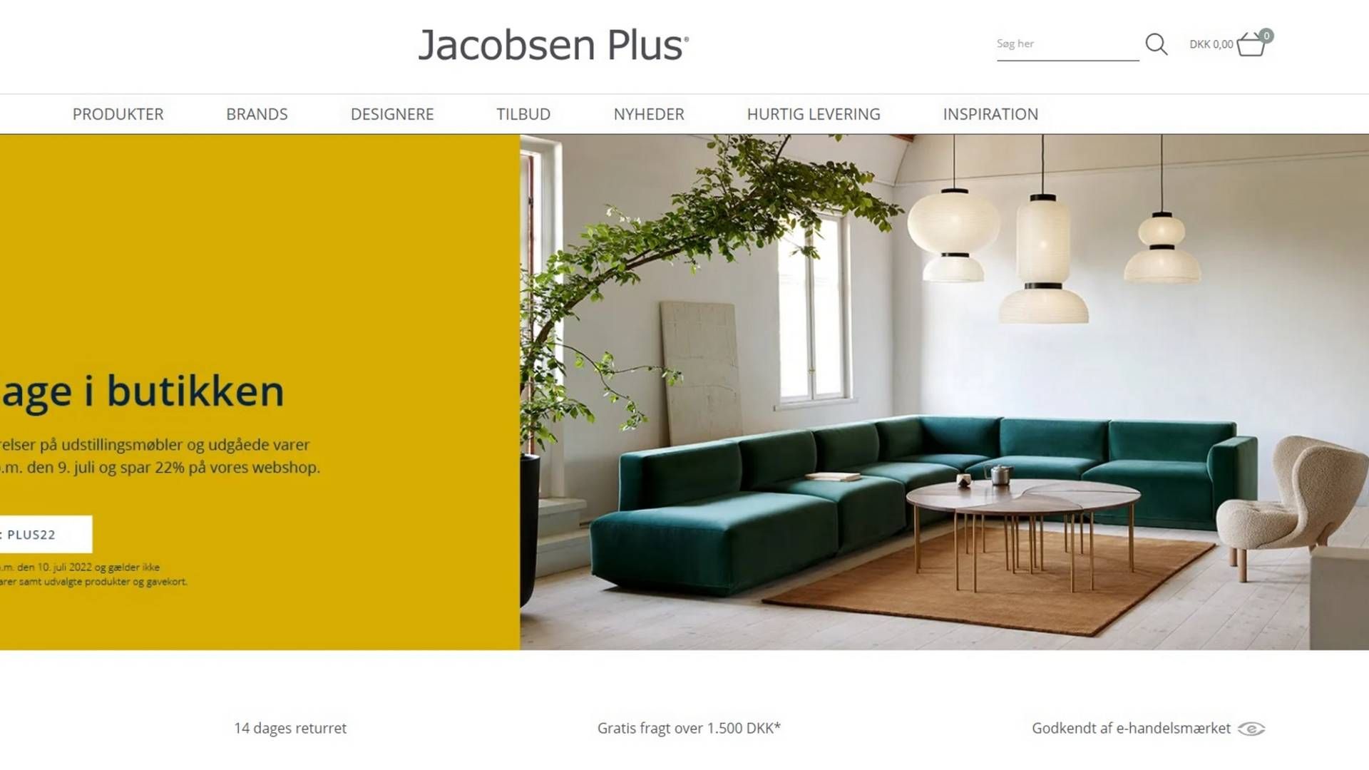 Jacobsen Plus har planer om at åbne webshoppen med danske designermøbler i tre-fire nye lande i år | Foto: Screenshot