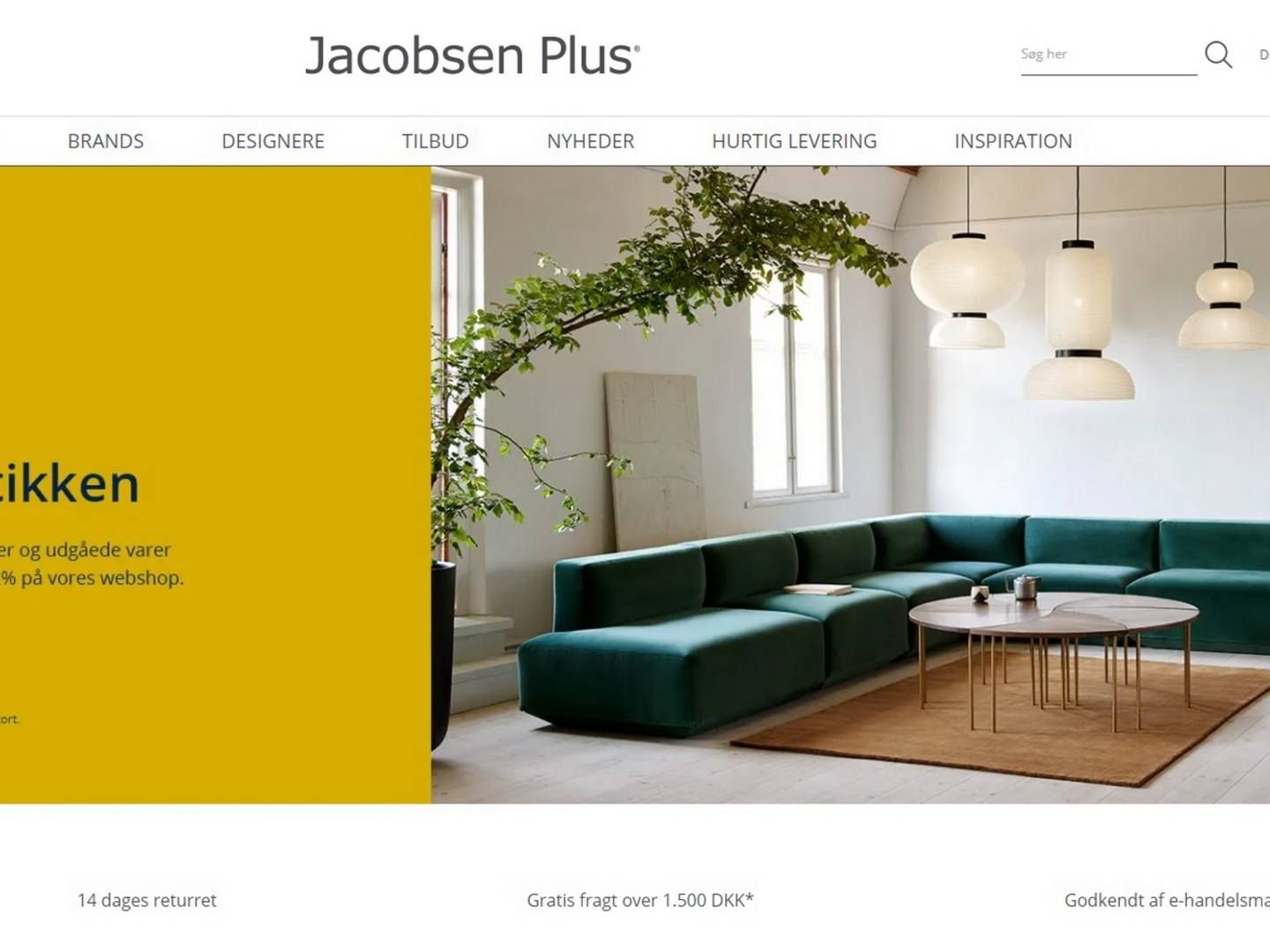 Jacobsen Plus har planer om at åbne webshoppen med danske designermøbler i tre-fire nye lande i år | Foto: Screenshot