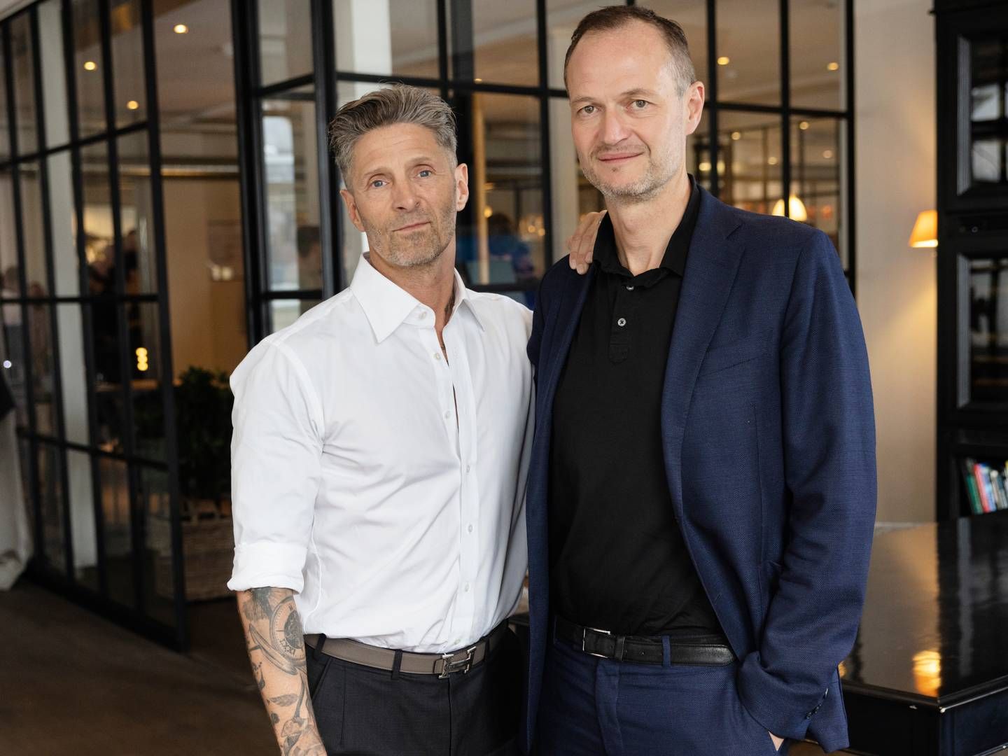 Bestyrelsesformand Kasper Basse stiftede Joe & The Juice for 20 år siden, mens Thomas Nørøxe har været med siden 2013 og har siddet som adm. direktør i selskabet siden sidste år. | Foto: Gregers Tycho/Ritzau Scanpix