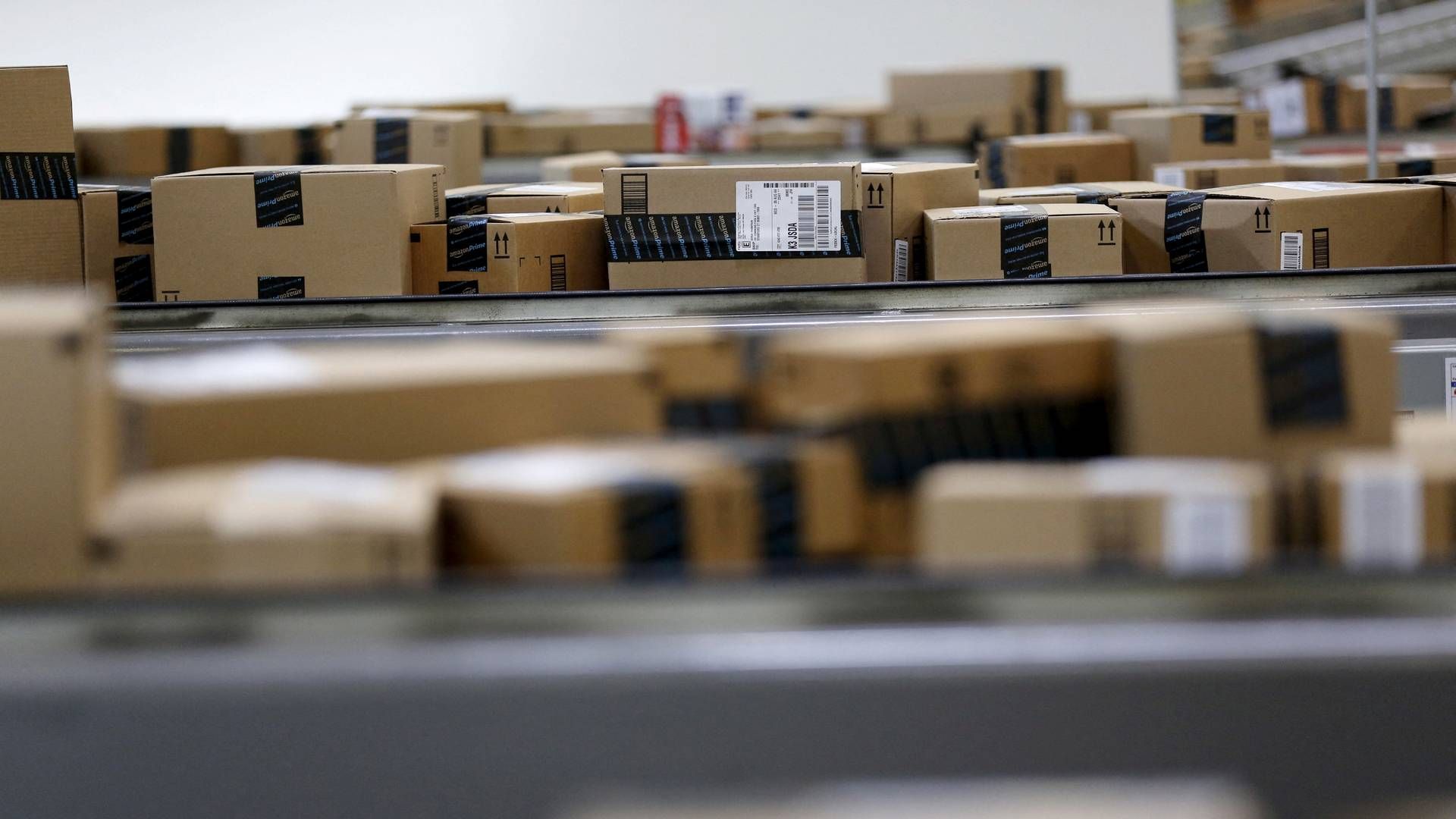 Amazon-pakker klar til forsendelse i Tracy, Californien. | Foto: ROBERT GALBRAITH/REUTERS / X90034