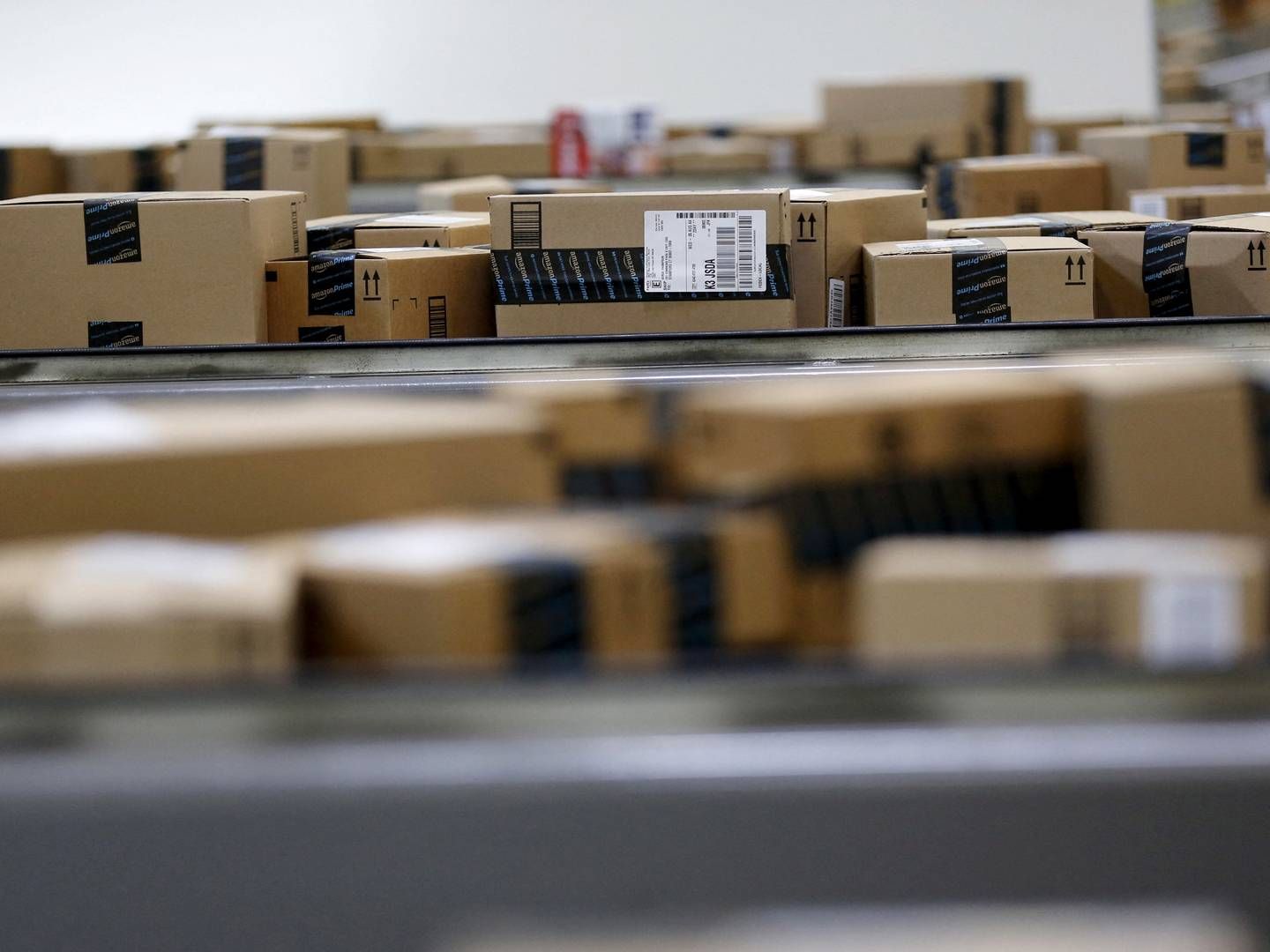 Amazon-pakker klar til forsendelse i Tracy, Californien. | Foto: ROBERT GALBRAITH/REUTERS / X90034