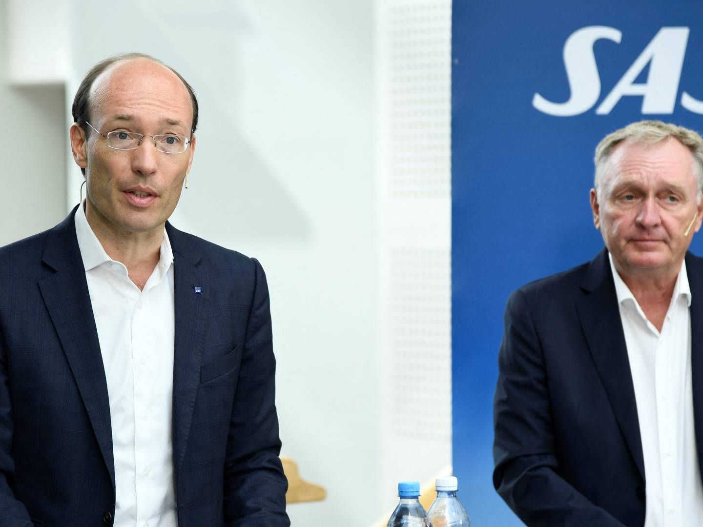 SAS-topchef Anko van der Werff og formand Carsten Dilling | Foto: Tt News Agency/Reuters/Ritzau Scanpix