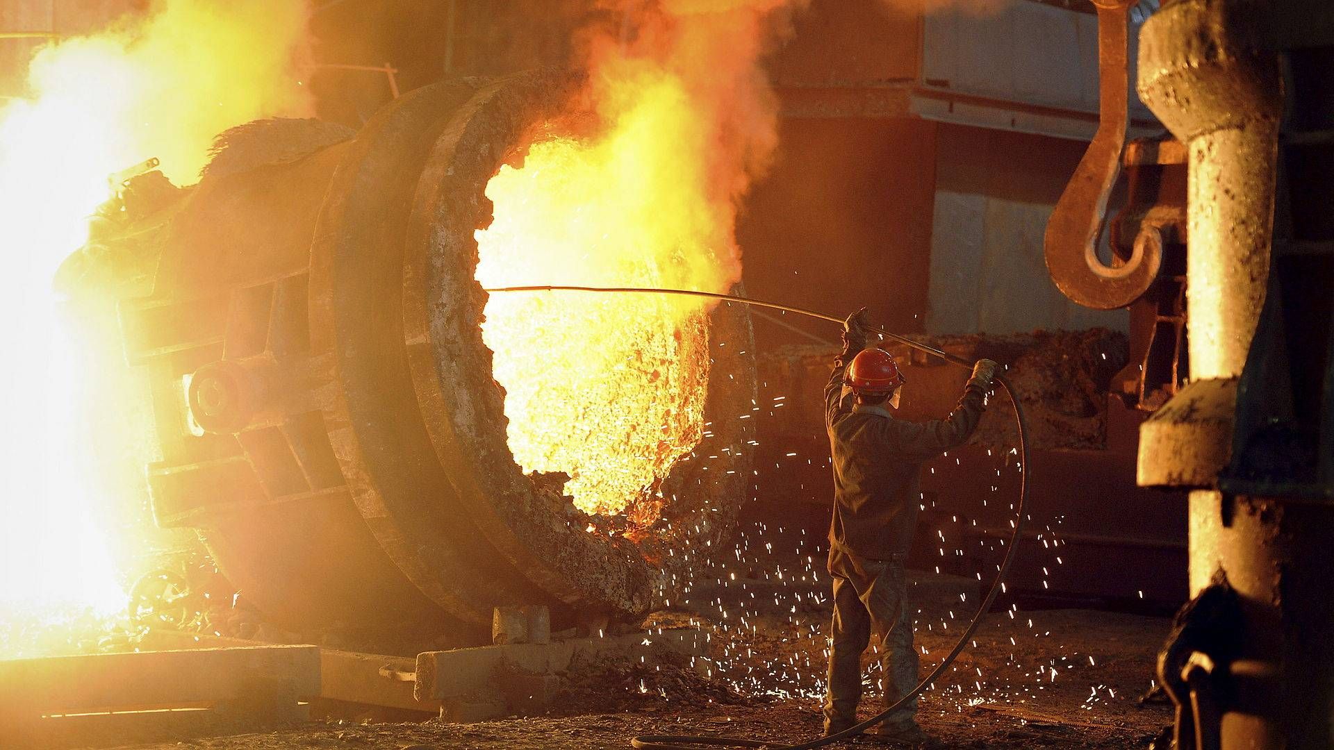 Afmatningen i den kinesiske økonomi har ført til et fald i efterspørgslen på jernmalm i landets stålindustri. | Foto: Jianan Yu/Reuters/Ritzau Scanpix