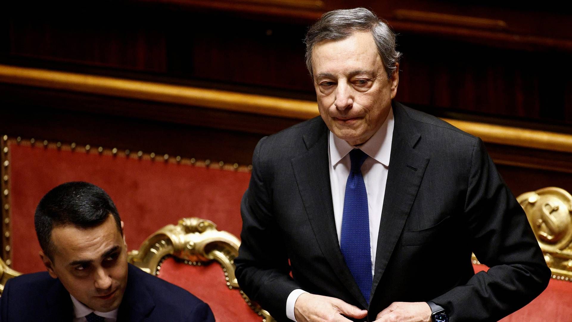 Italiens premierminister, Mario Draghi, forventes at træde tilbage og udløse valg til oktober. | Foto: GUGLIELMO MANGIAPANE/REUTERS / X06551