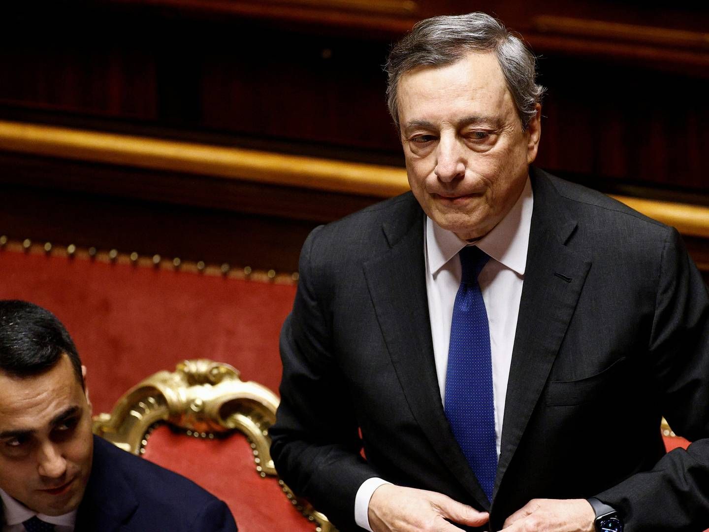 Italiens premierminister, Mario Draghi, forventes at træde tilbage og udløse valg til oktober. | Foto: GUGLIELMO MANGIAPANE/REUTERS / X06551