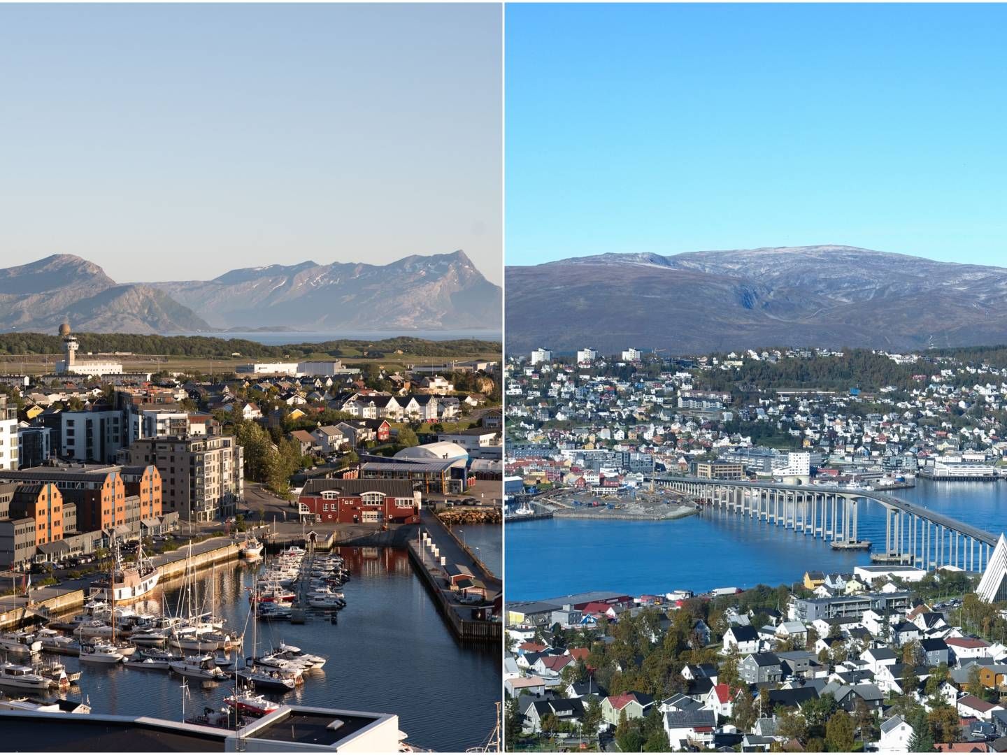Nå er det igjen Bodø (til venstre) som har Nord-Norges største advokatfirma målt i omsetning, foran Tromsø. | Foto: Hanna Johre, NTB / Marianne Løvland, NTB