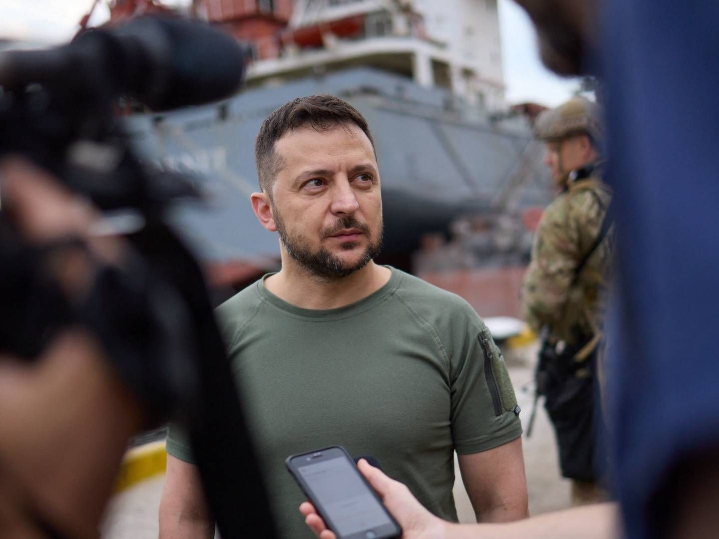 Den ukrainske præsident, Volodymyr Zelenskyj. | Foto: STR/AFP / UKRAINIAN PRESIDENTIAL PRE