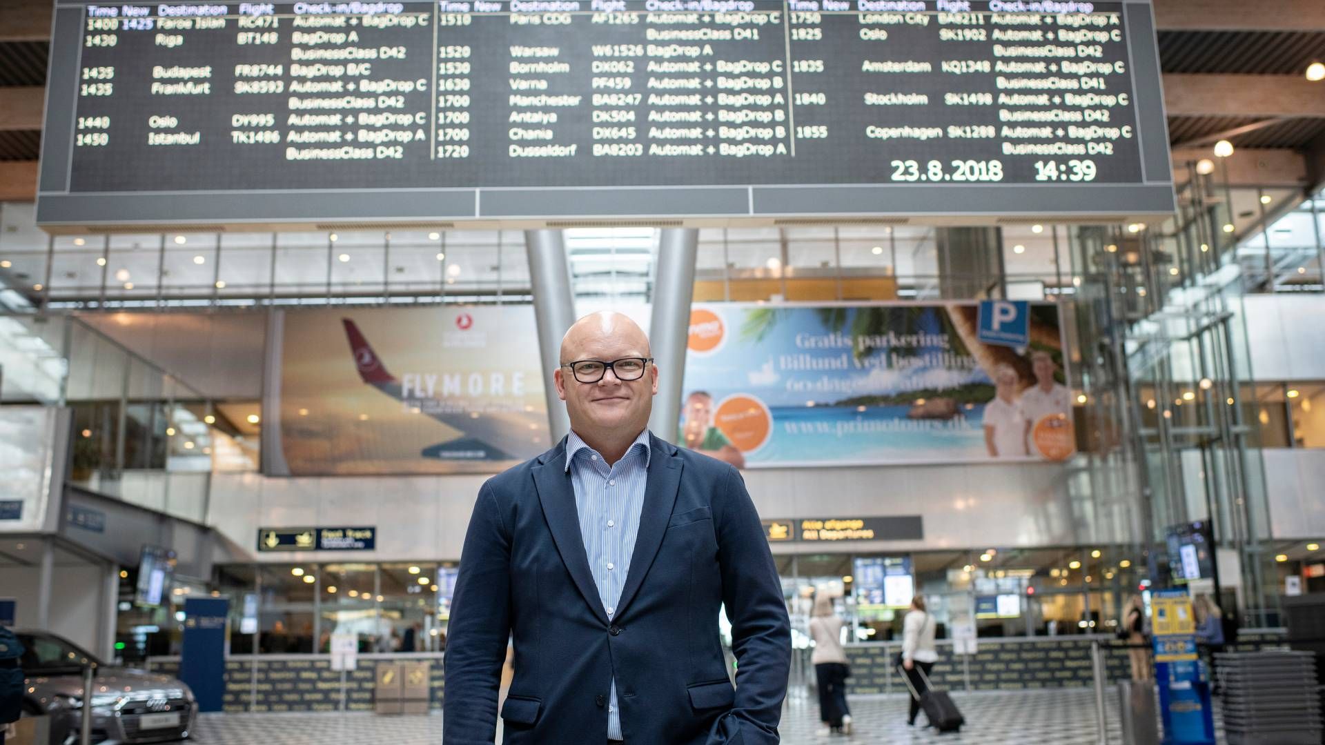 Adm. direktør Jan Hessellund og Billund Lufthavn har sat passagerrekord i juli. | Foto: Joachim Ladefoged/Ritzau Scanpix