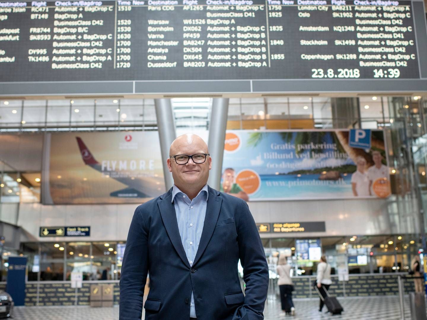 Adm. direktør Jan Hessellund og Billund Lufthavn har sat passagerrekord i juli. | Foto: Joachim Ladefoged/Ritzau Scanpix