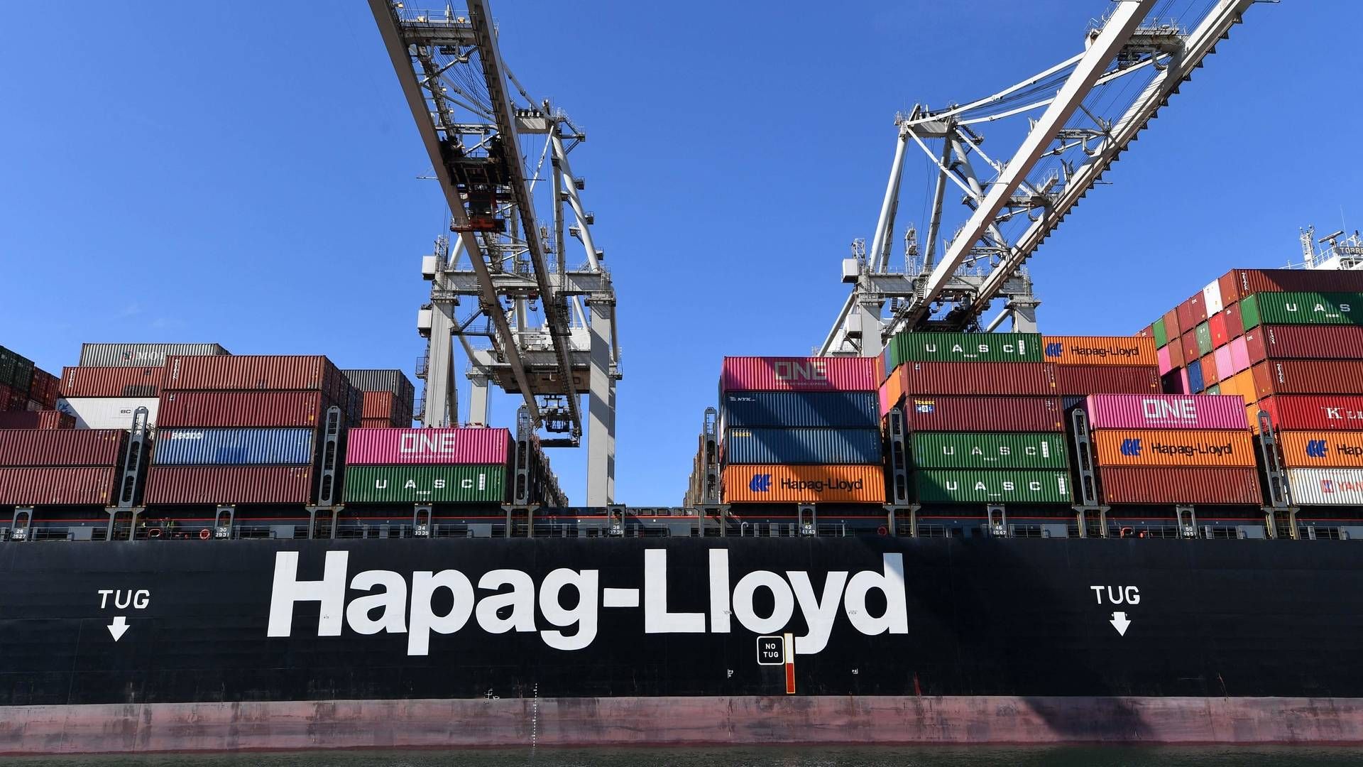 Hapag-Lloyd er målt markedsværdi foran Maersk, men det er der en teknisk grund til. | Foto: JOHN THYS/AFP / AFP