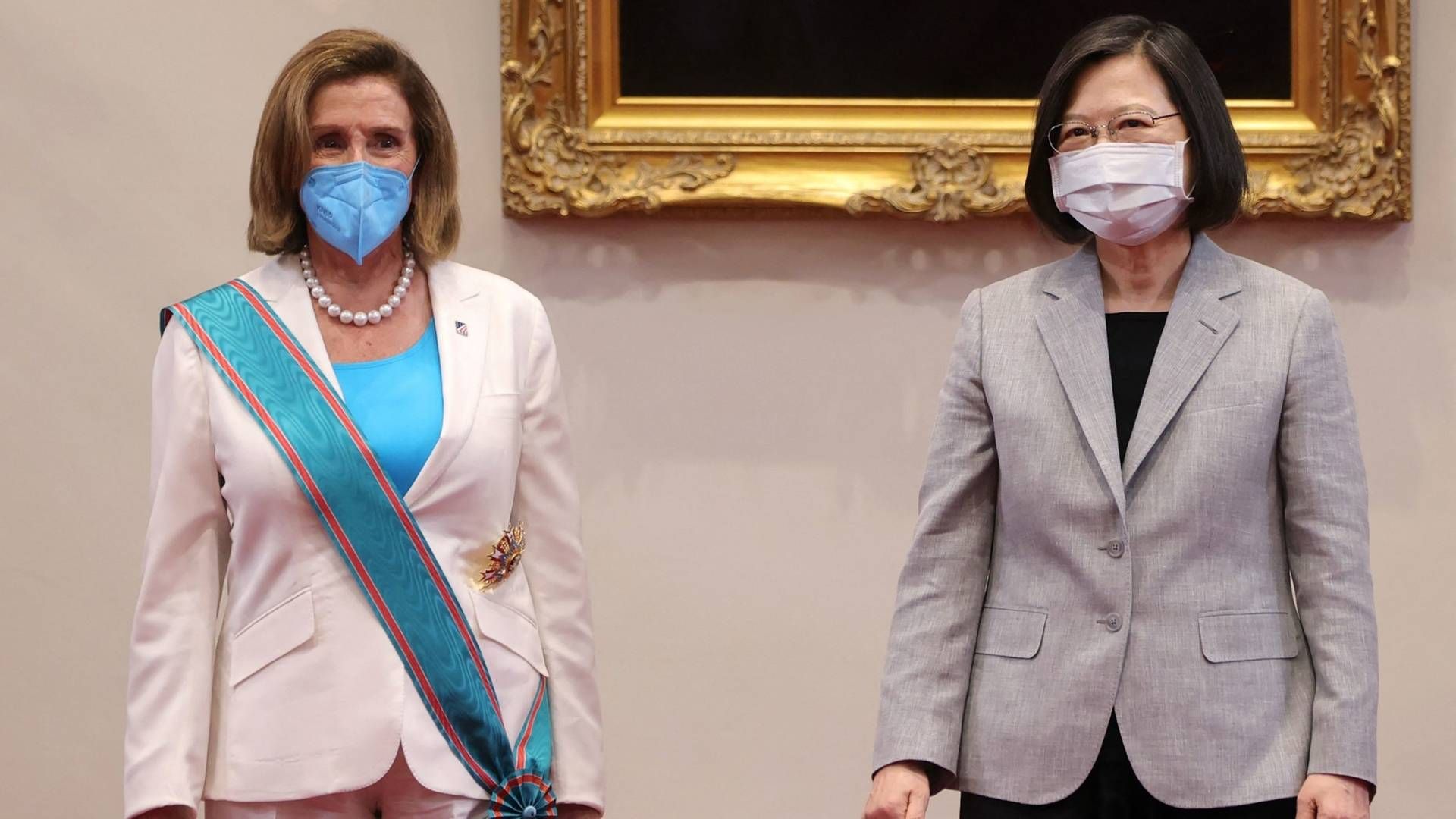 Nancy Pelosi mødtes med Taiwans præsident Tsai Ing-wen i Taipei. | Foto: HANDOUT/AFP / Taiwan Presidential Office