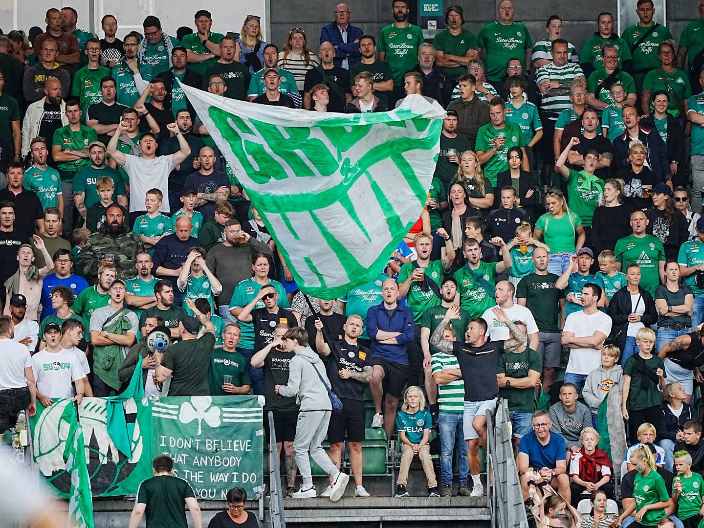 Viborgs fans under den første kamp i Conference League. | Foto: Bo Amstrup/Ritzau Scanpix
