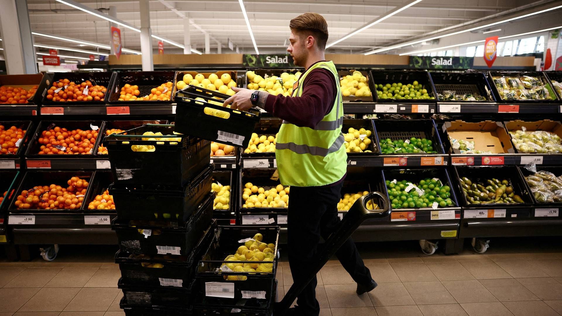 Fødevaresektoren er én af de brancher, der i løbet af året har kunnet mærke den stigende inflation. | Foto: Henry Nicholls/Reuters