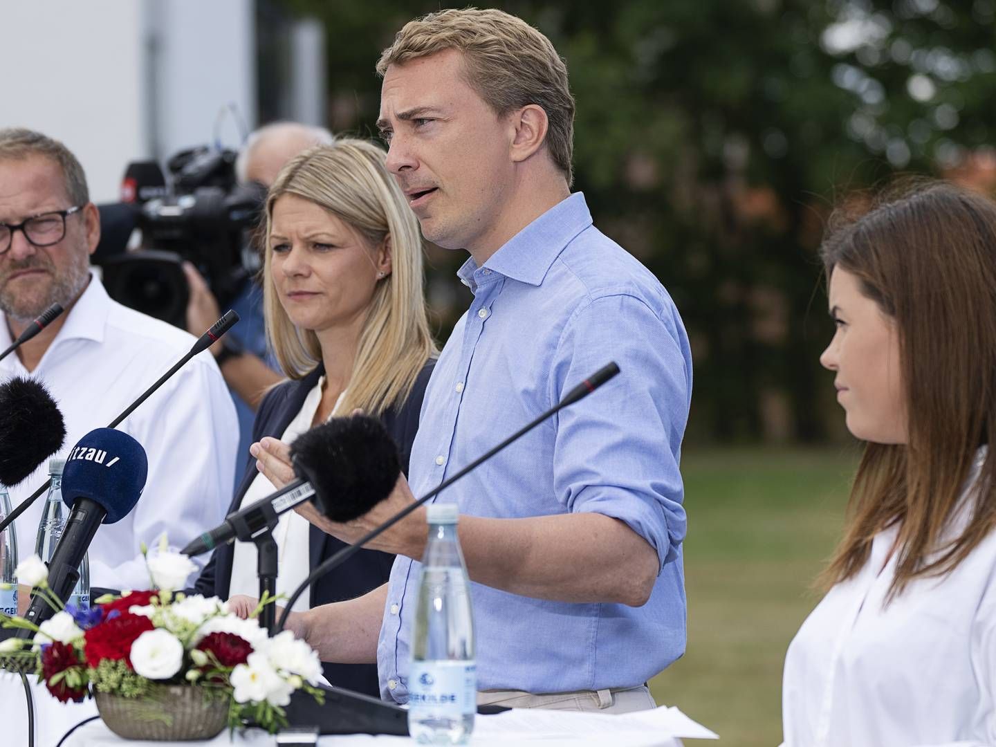 Den såkaldte Meld- og Feld-sag mod formand for Dansk Folkeparti, Morten Messerschmidt, skal gå om til november. I denne uge holdt partiet sommergruppemøde. | Foto: Claus Bech