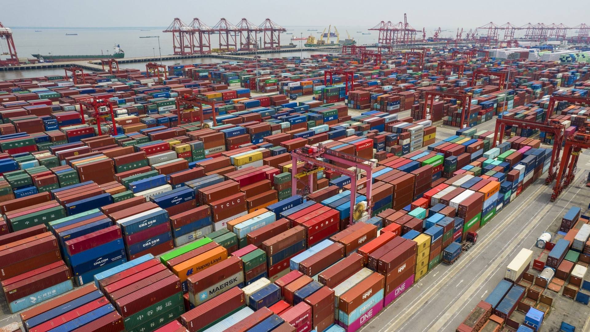 Ein Container Terminal in Suzhou, Jiangsu Provinz, China. | Foto: picture alliance / CFOTO | CFOTO