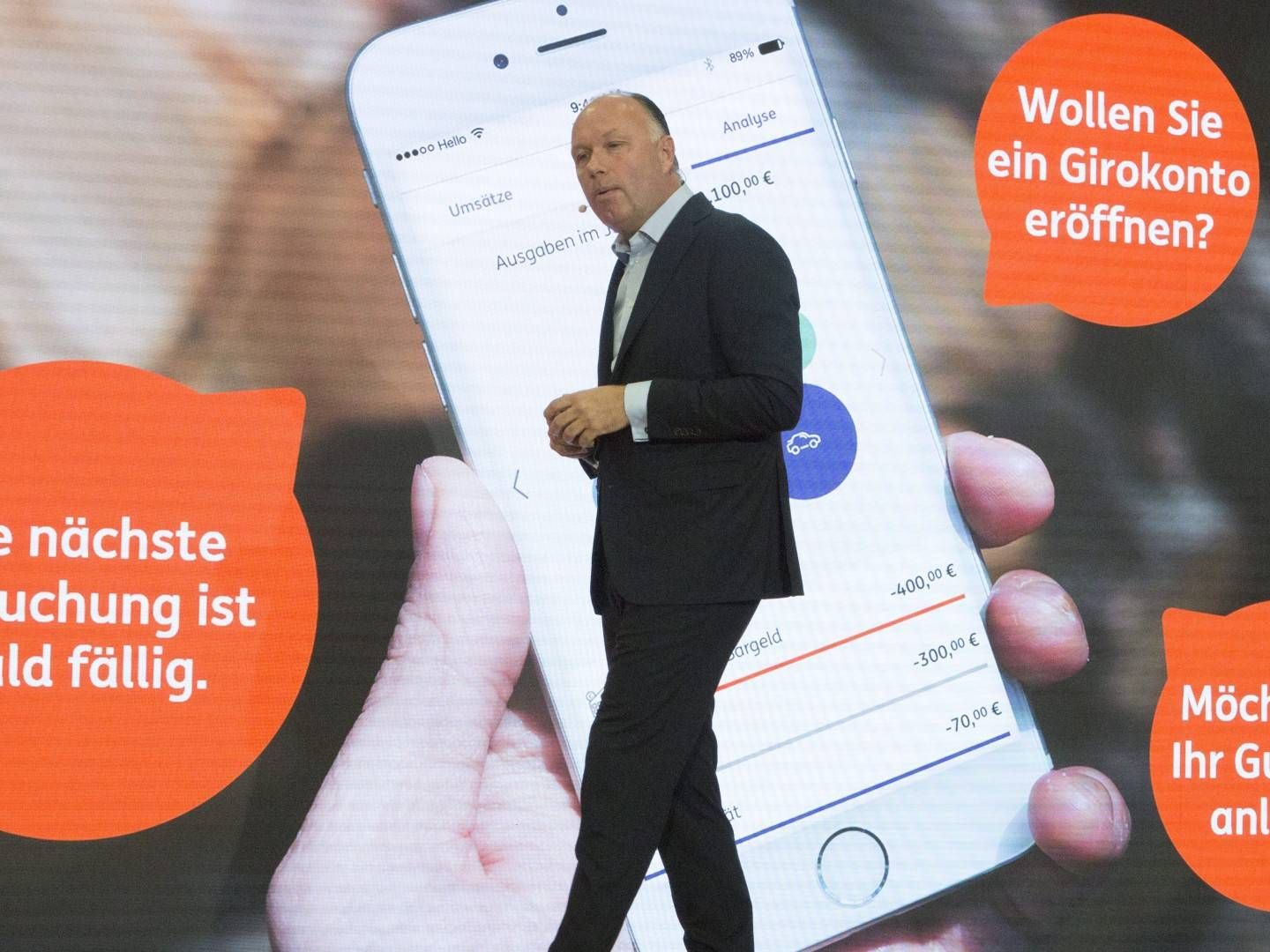 Nick Jue, CEO der ING Deutschland, wirbt seit Jahren für die App "Banking to Go", hier bei der Bilanzpressekonferenz 2019 | Foto: picture alliance / Ulrich Baumgarten | Ulrich Baumgarten