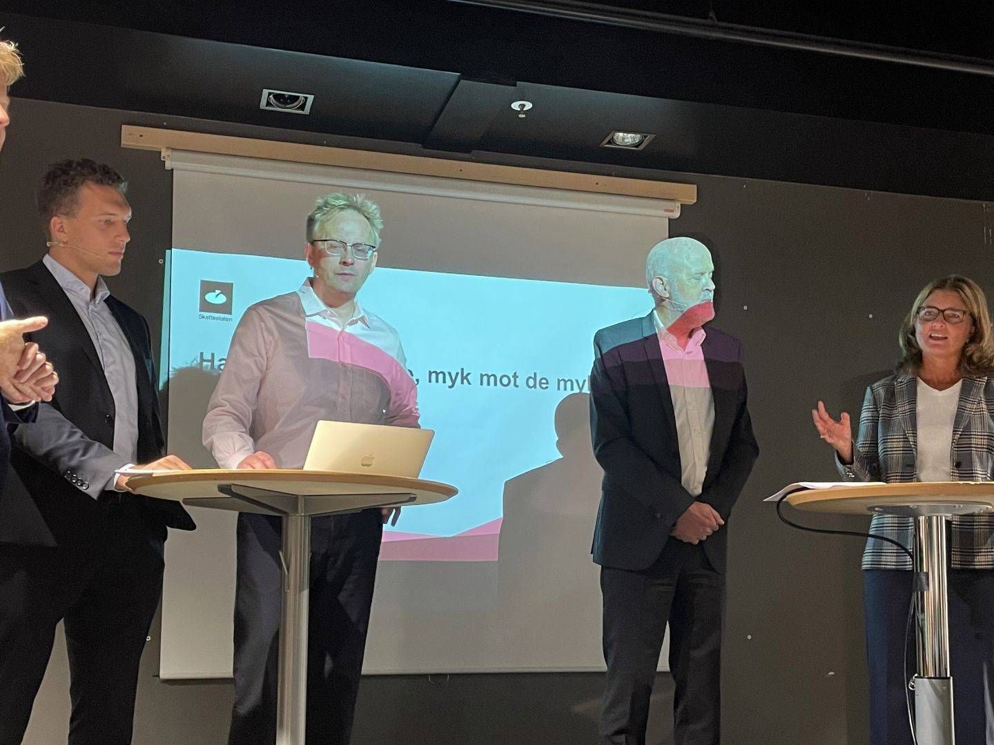 KRYPTODEBATT: Fordeler og ulemper ved kryptovaluta ble diskutert da Skatteetaten inviterte til debatt i Arendal denne uka. | Foto: Synnøve Prytz Berset