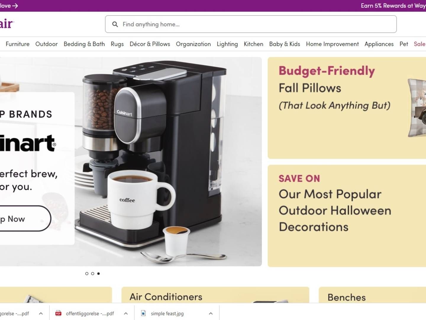 Wayfair har salg i både USA og Europa og havde sidste år knap 16.700 ansatte | Foto: Screenshot