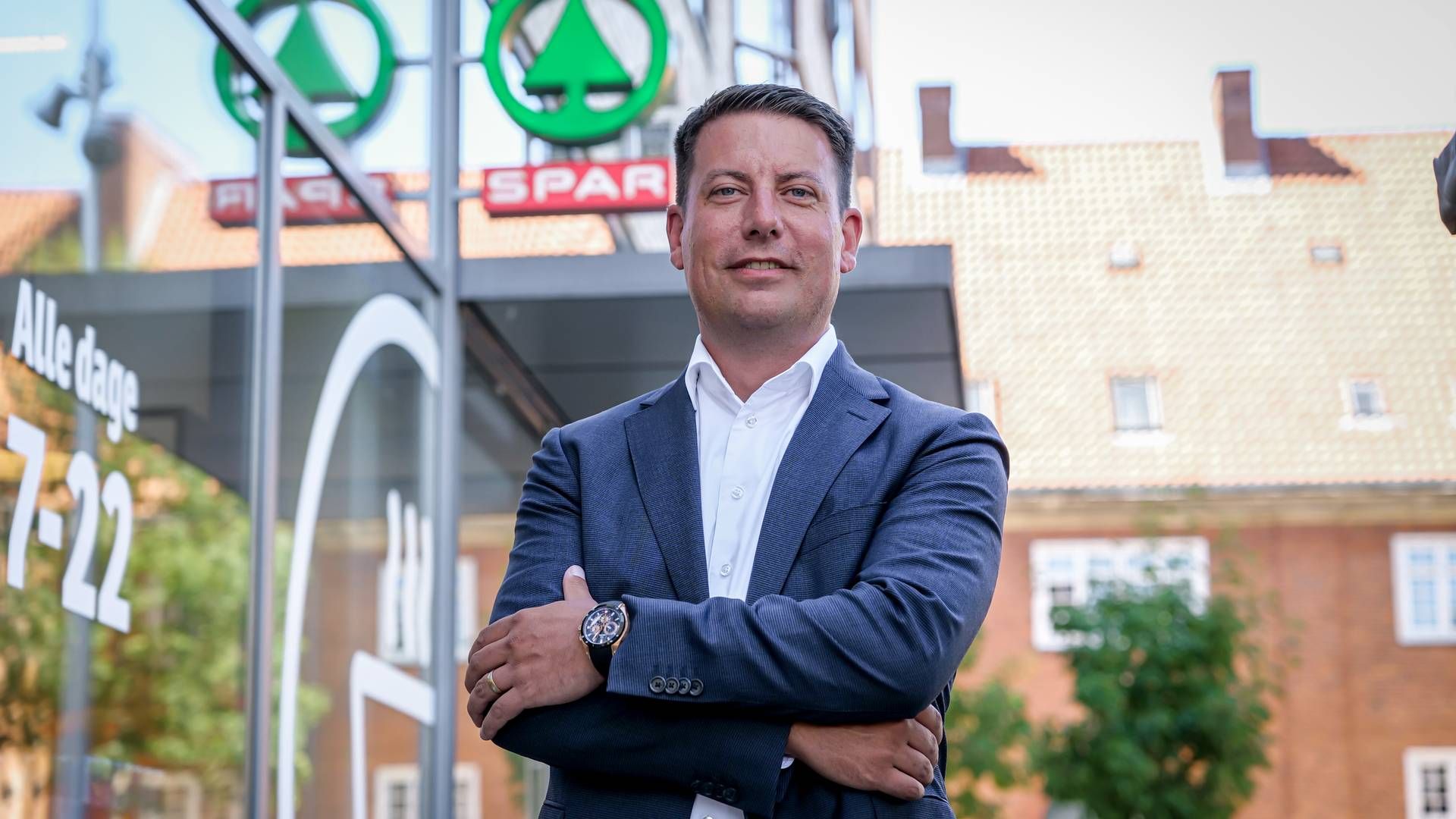 Spar-kædens direktør Esben Keller fremlægger en ny plan for kædens butiksekspansion. | Foto: PR / Dagrofa