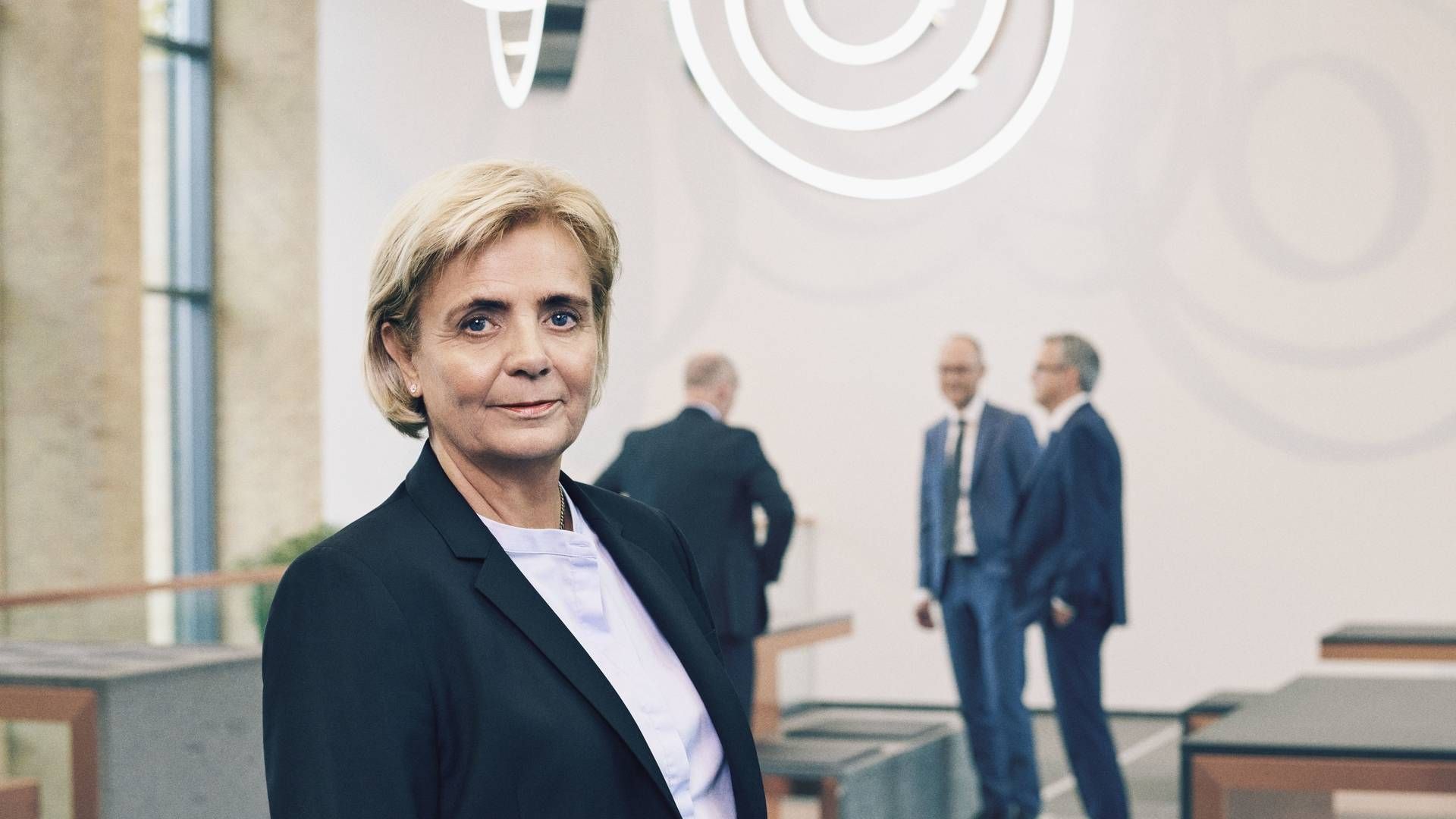 Karen Frøsig, adm. direktør i Sydbank, er "meget tilfreds" med udviklingen i basisresultat i andet kvartal. | Foto: PR / Sydbank