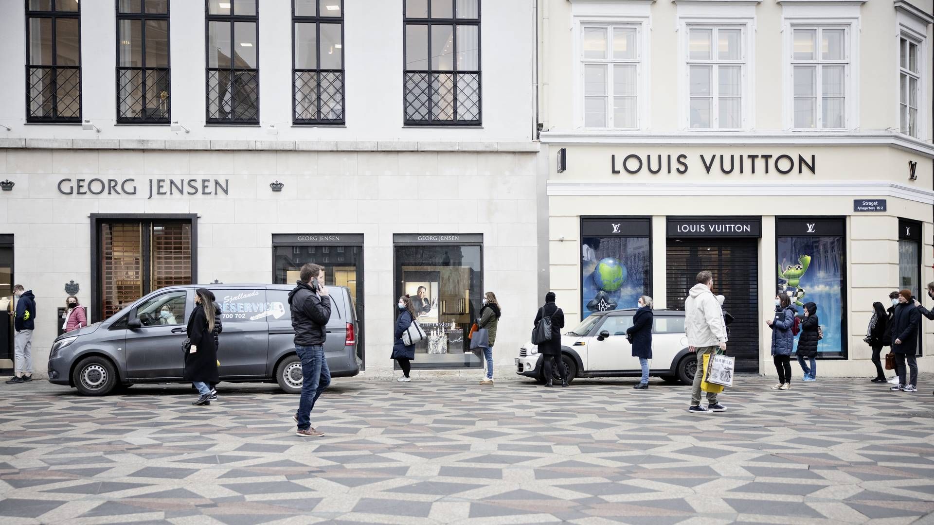 Georg Jensen og Louis Vuitton på Strøget i København. | Foto: Valdemar Ren